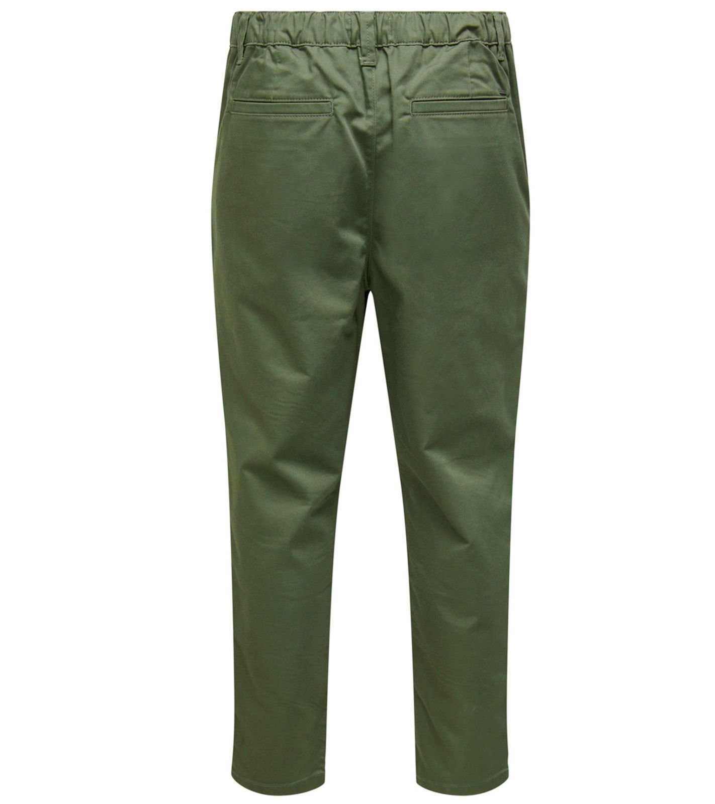 ONLY & SONS Chinohose ONLY SONS Herren Chino-Hose Oliv Freizeit-Hose 22021486 Tapered Stoff-Hose Dew & Grün