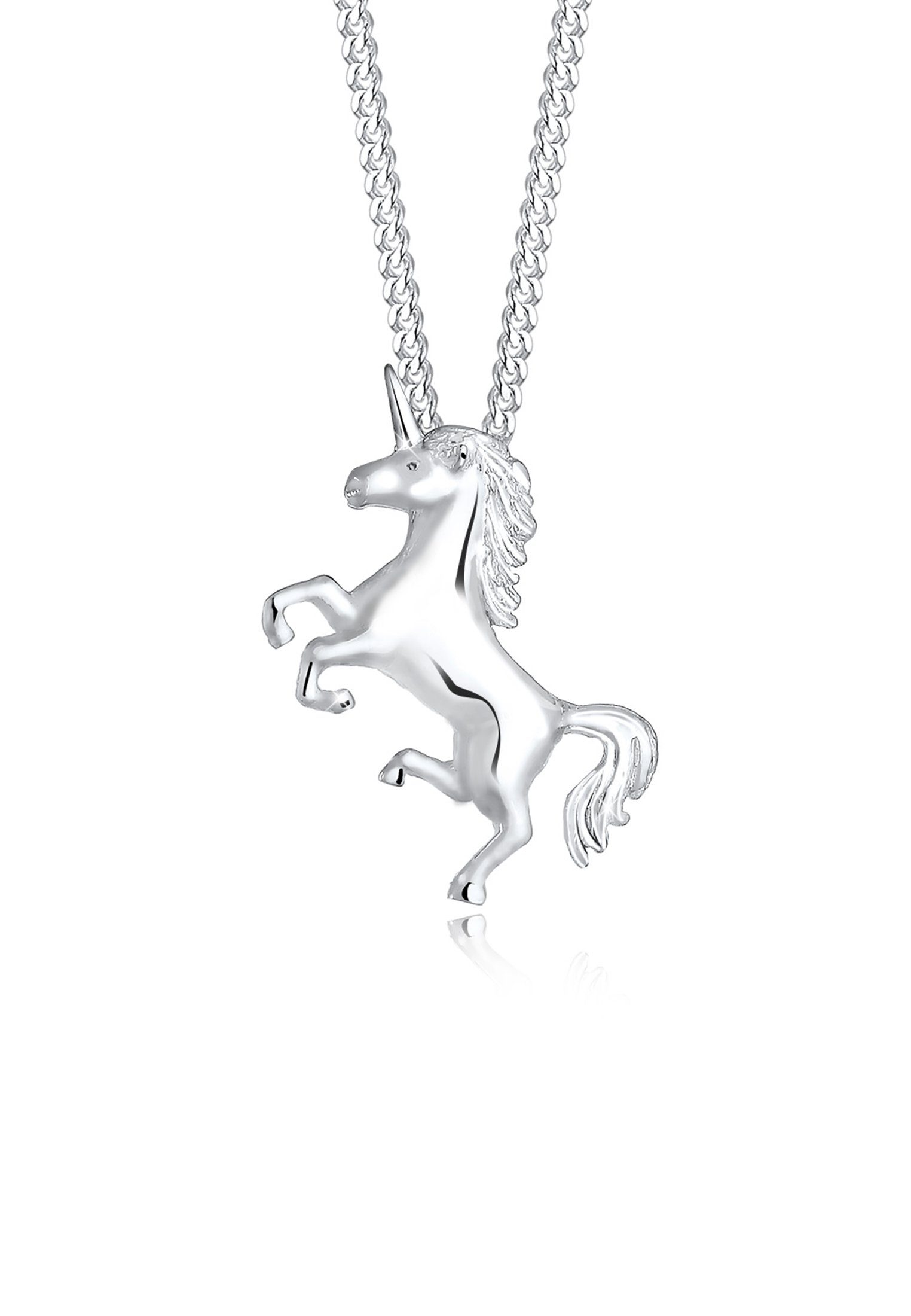 Elli Kette mit Anhänger Einhorn Unicorn Magic 925 Sterling Silber, Einhorn