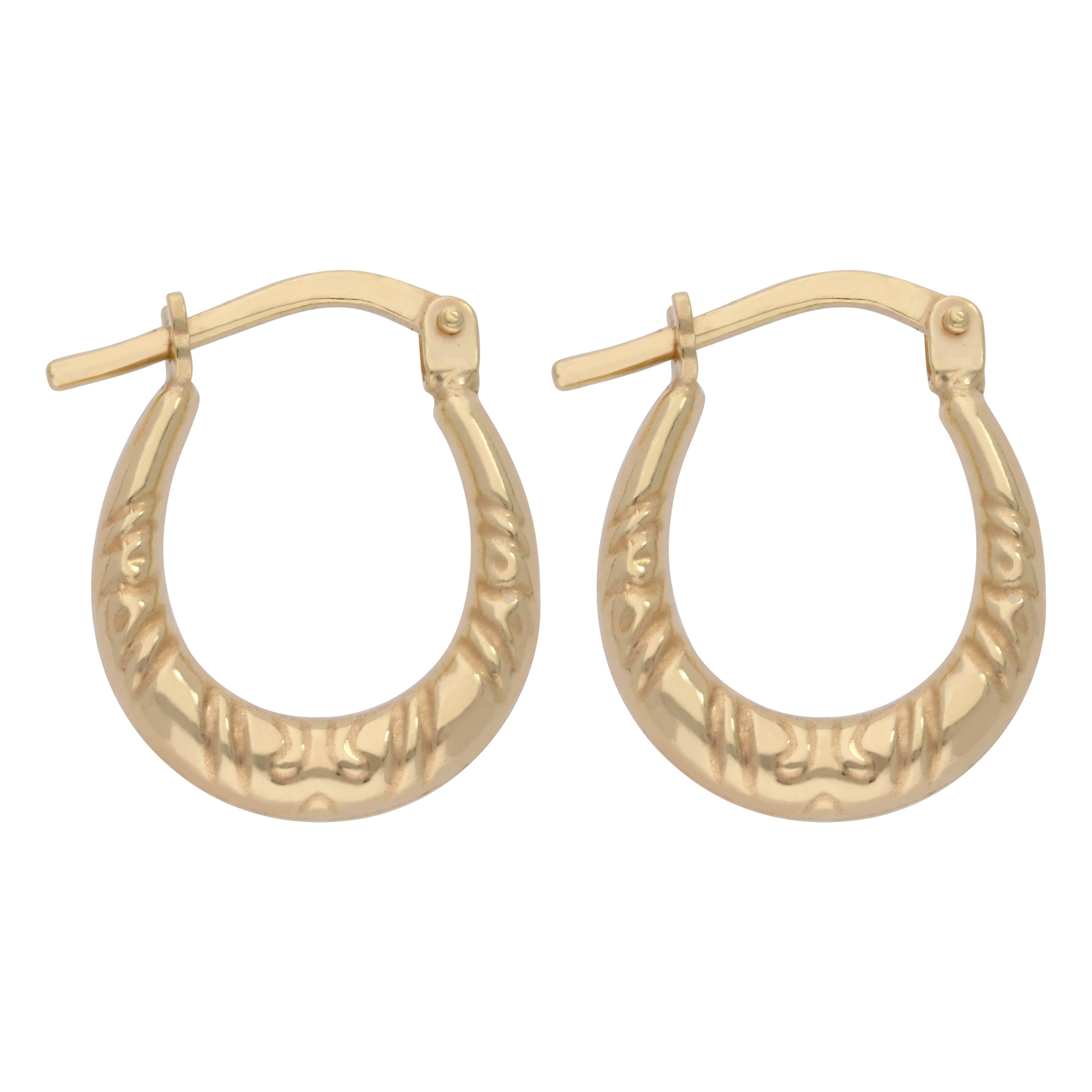 Paar Creolen Schmuck Geschenk Gold 375 Ohrschmuck Ohrringe