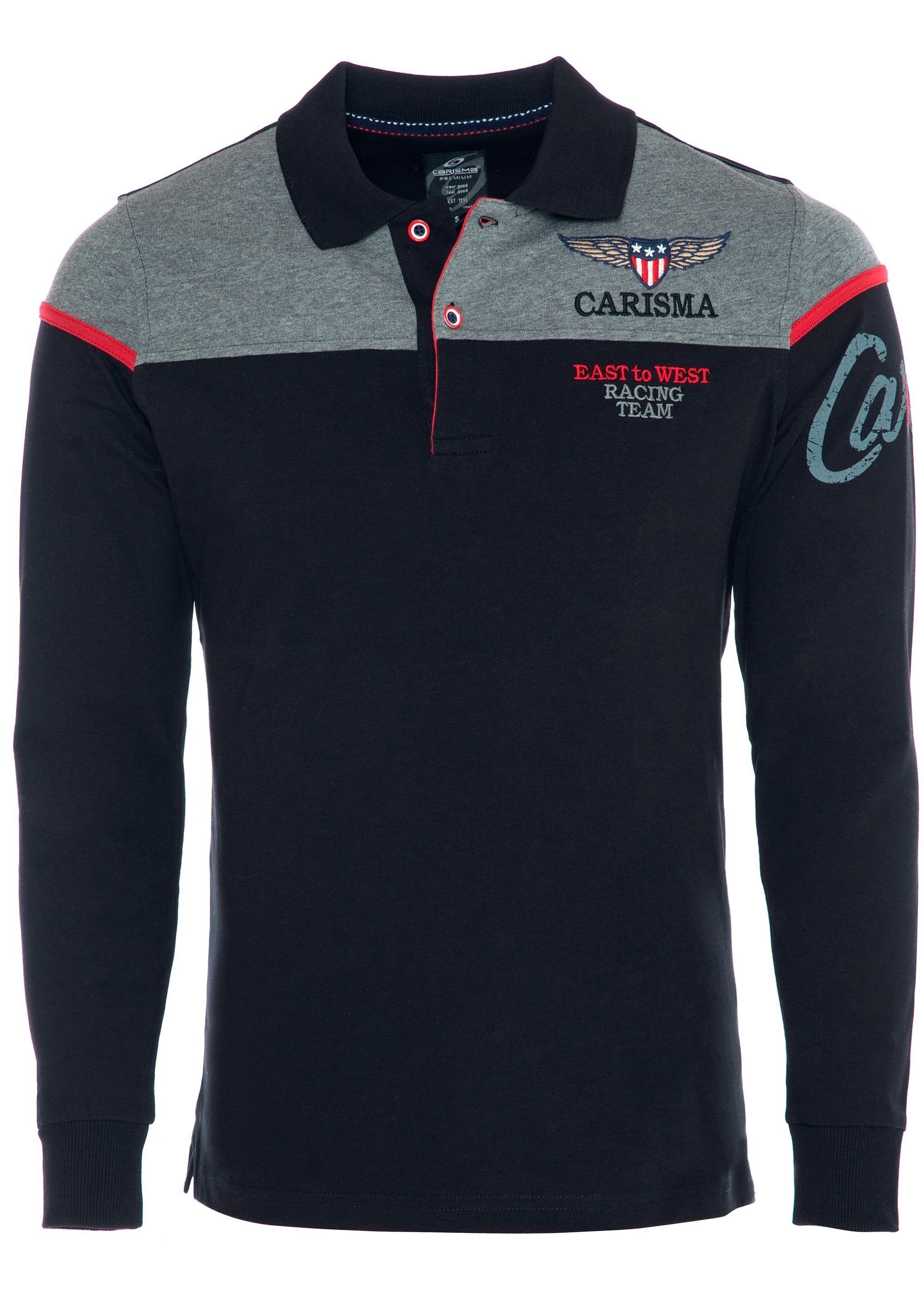 CARISMA Poloshirt (1-tlg) mit Stickerei Rugby Team