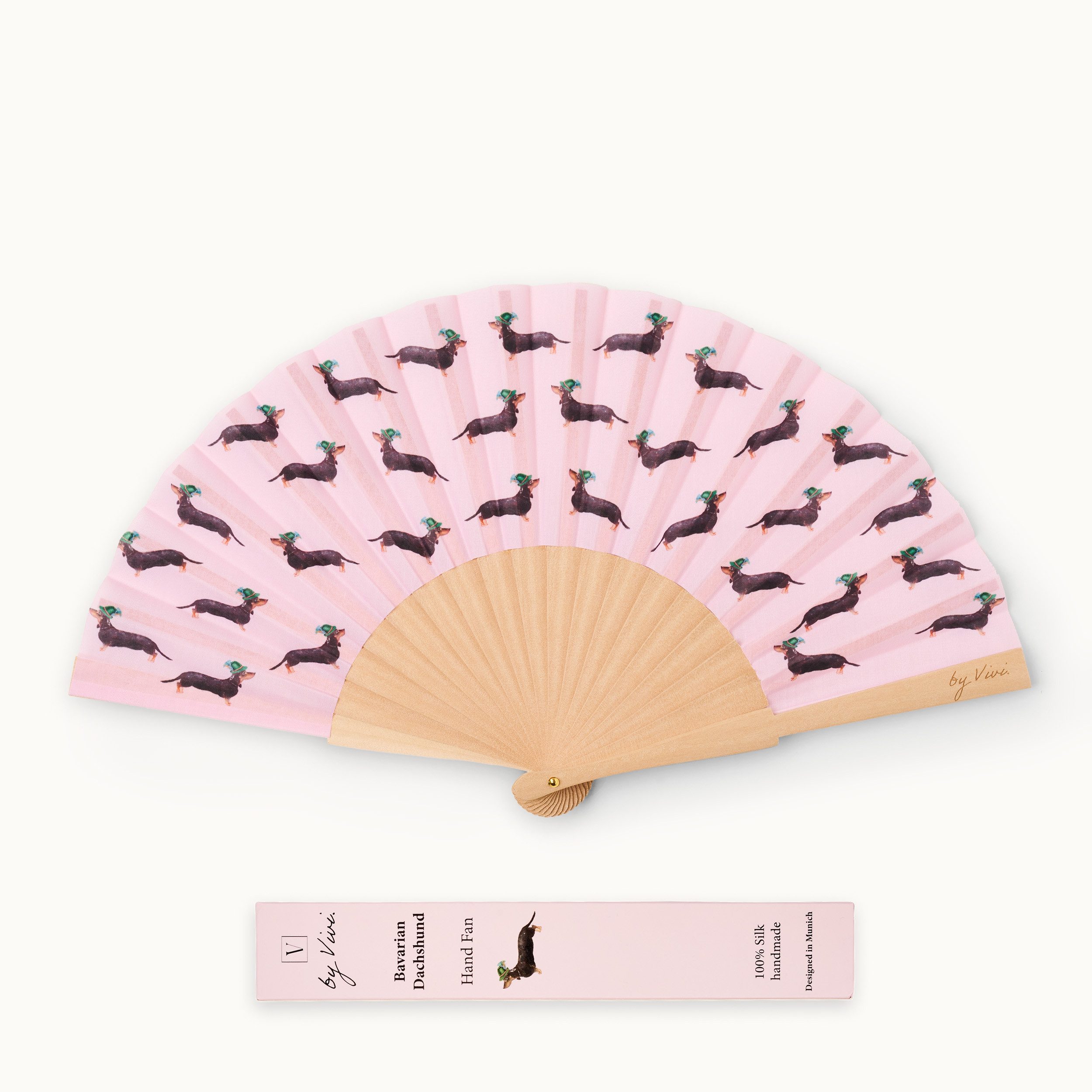 by Vivi Handfächer Fächer mit Motiven kompakt & leicht 40x23x4 cm inkl. Geschenkbox