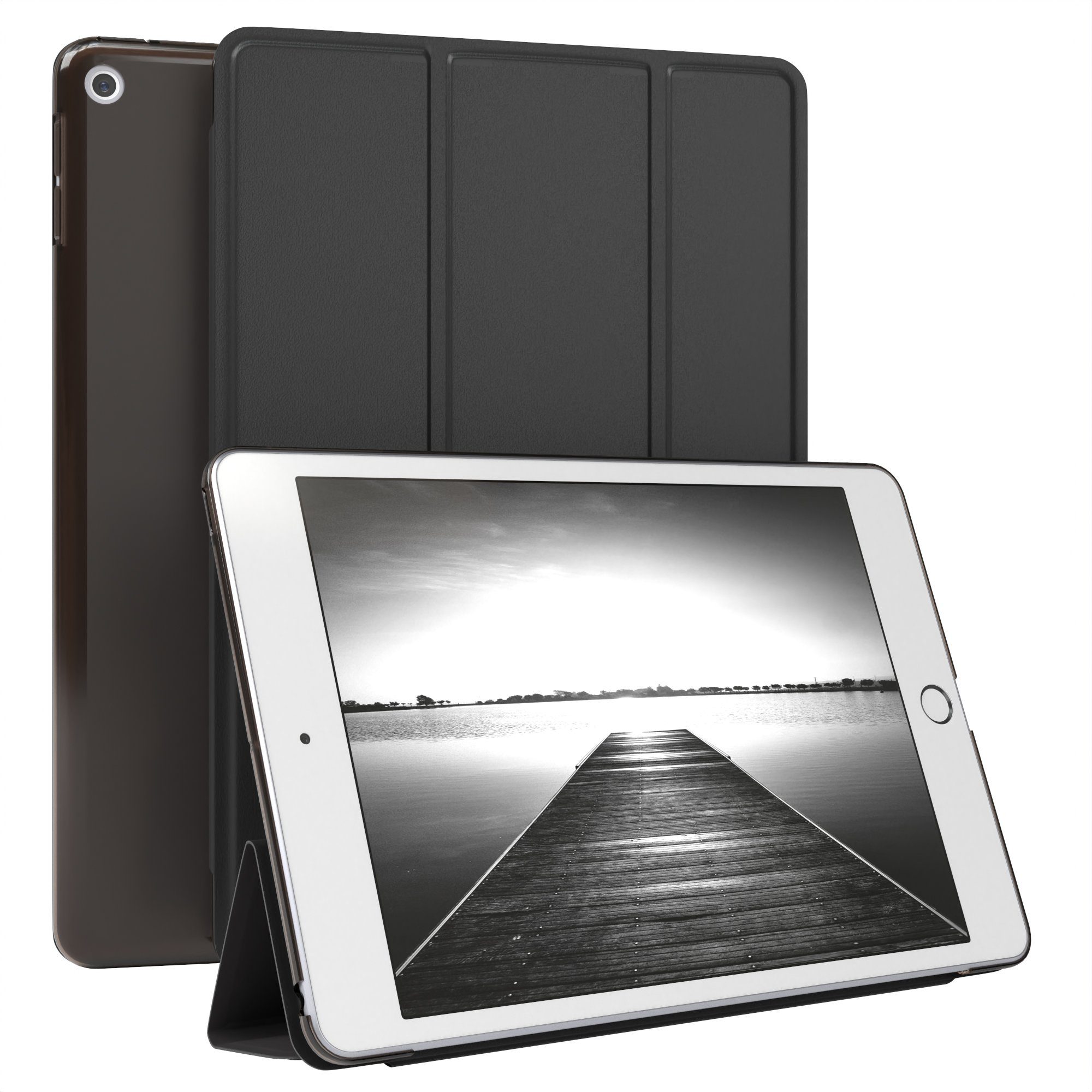 EAZY CASE Tablet-Hülle Smart Case für Apple iPad Mini 5. Generation 7,9  Zoll, Anti-Kratz Tasche Schutzhülle mit Sleep Wake Up Funktion Hülle Schwarz