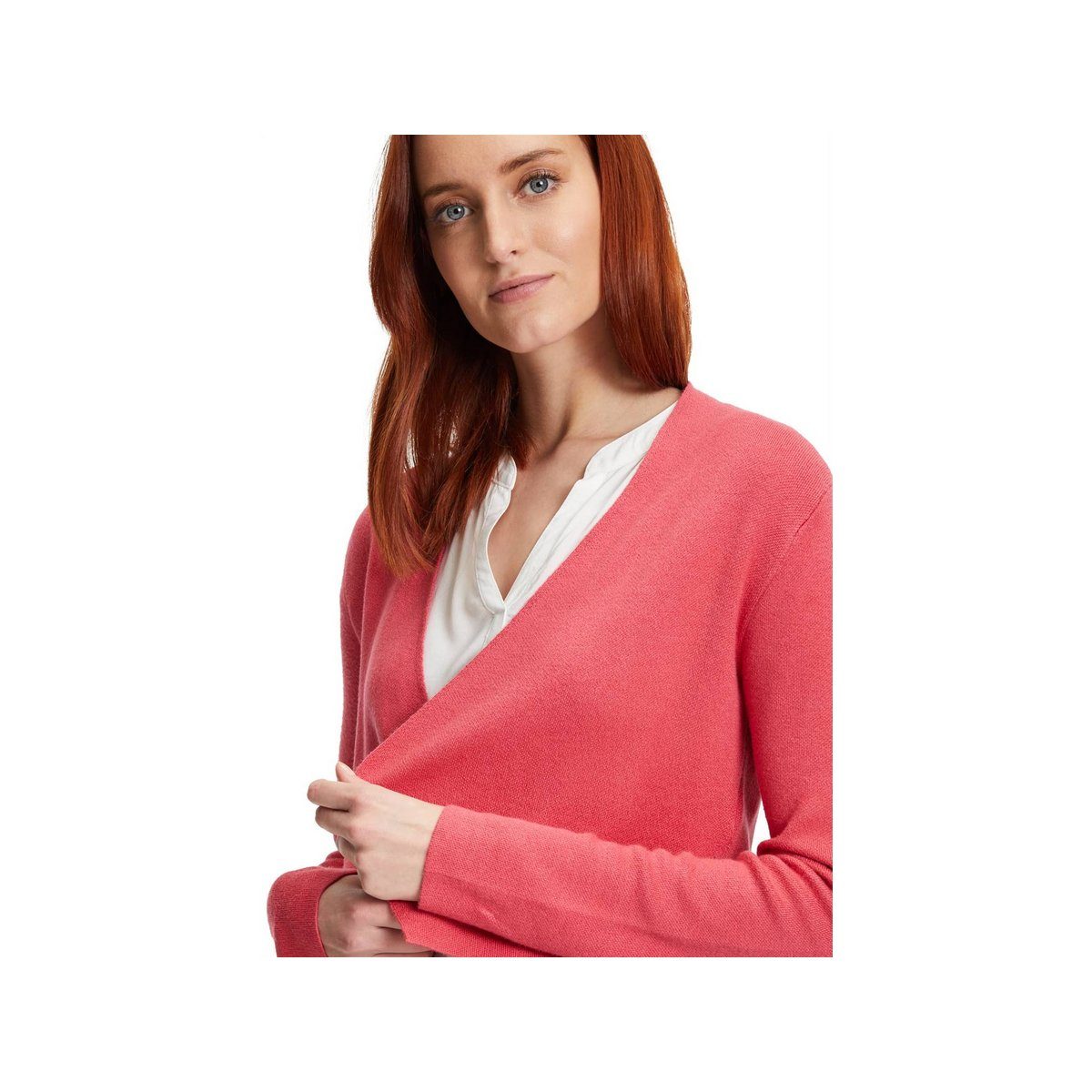 Strickjacke rot betty regular red claret (1-tlg) fit