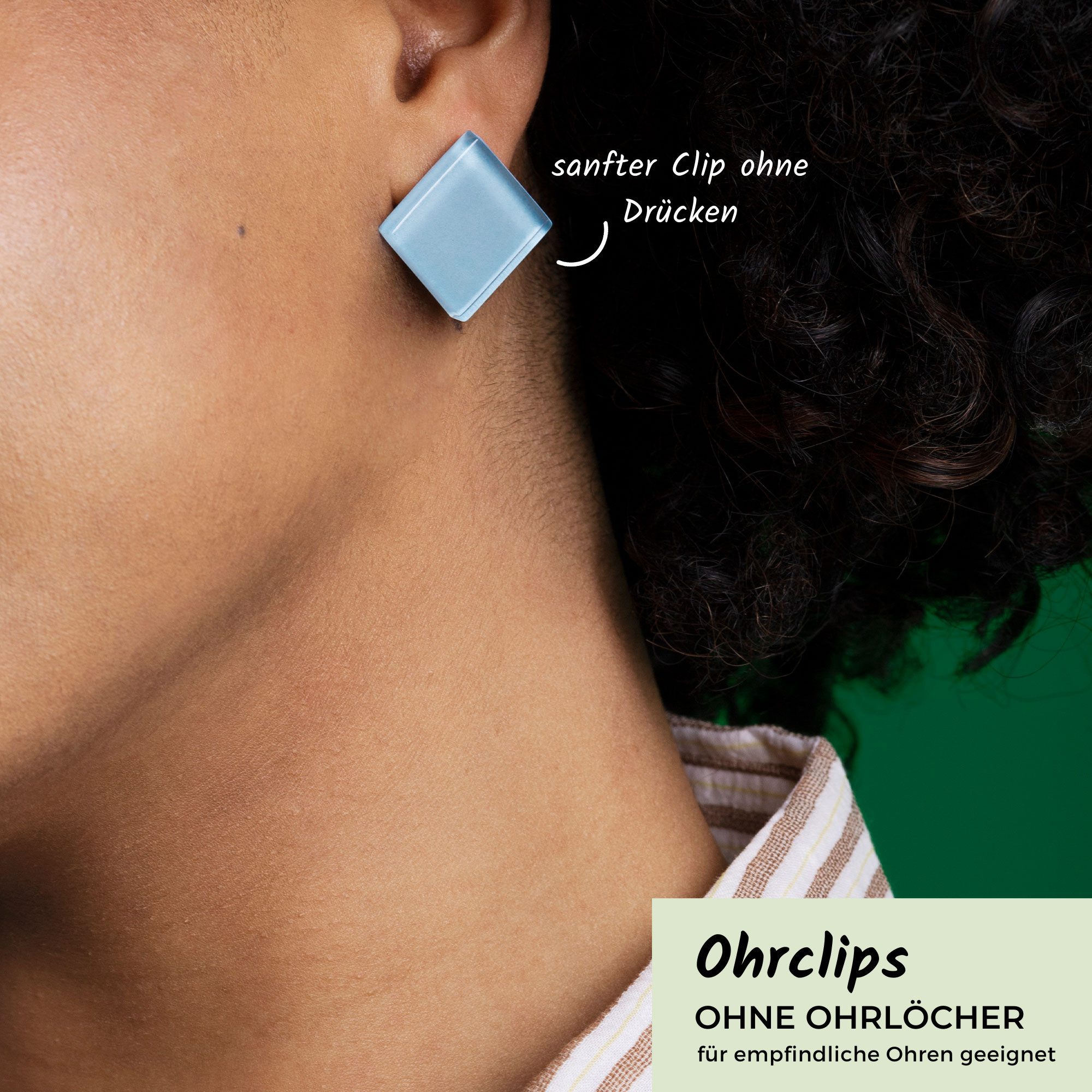 ALEXASCHA Paar Ohrclips Geometrische Statement Clip Ohrringe ohne Ohrlöcher & ohne drücken