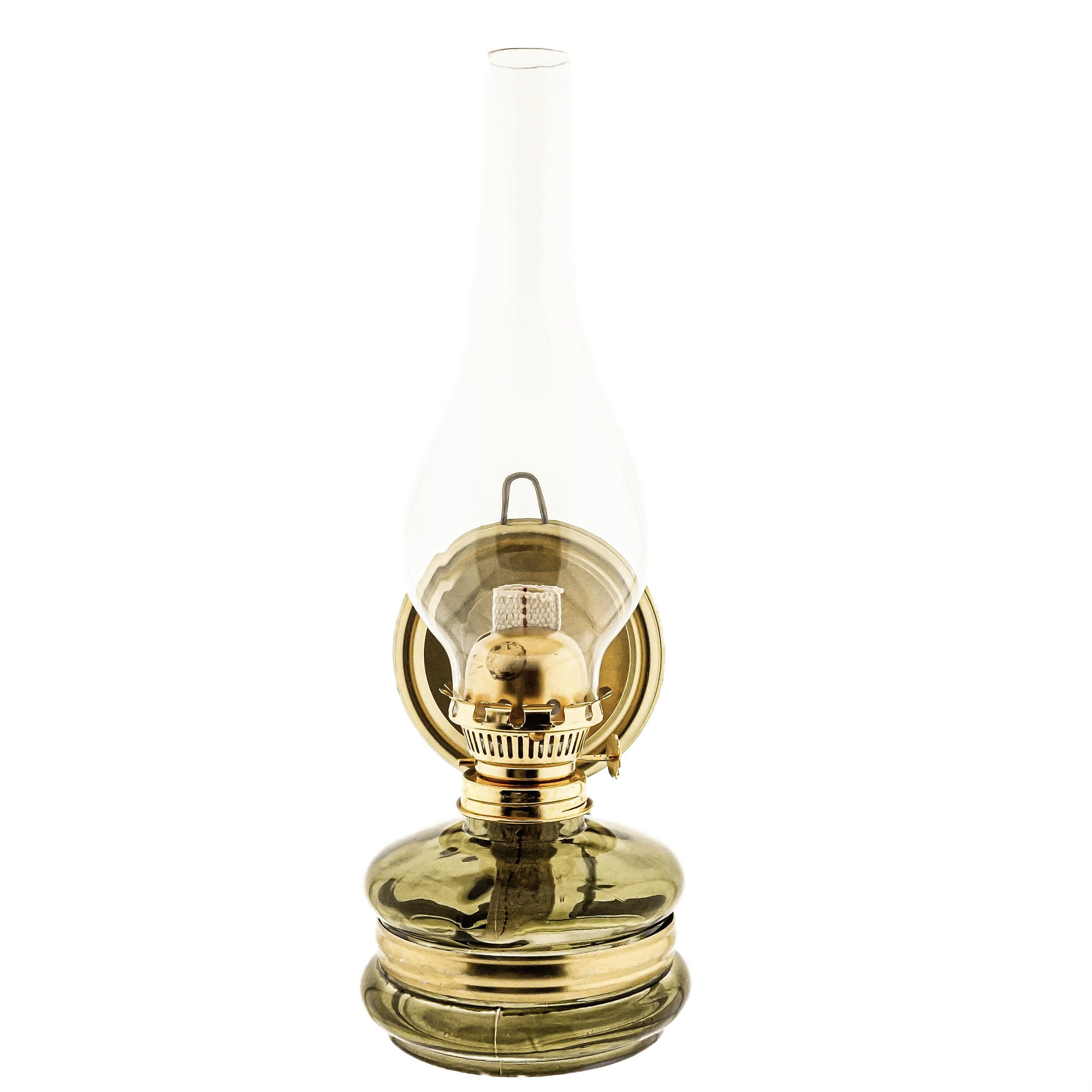 Almina Laterne Öllampe Petroleumlampe Vintage Dekolampe Glaszylinder Gold