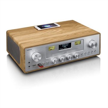 Lenco DAB+ Radio DAR-281WDSI silber Digitalradio (DAB) (FM, CD Player, Kabellose Ladestation)