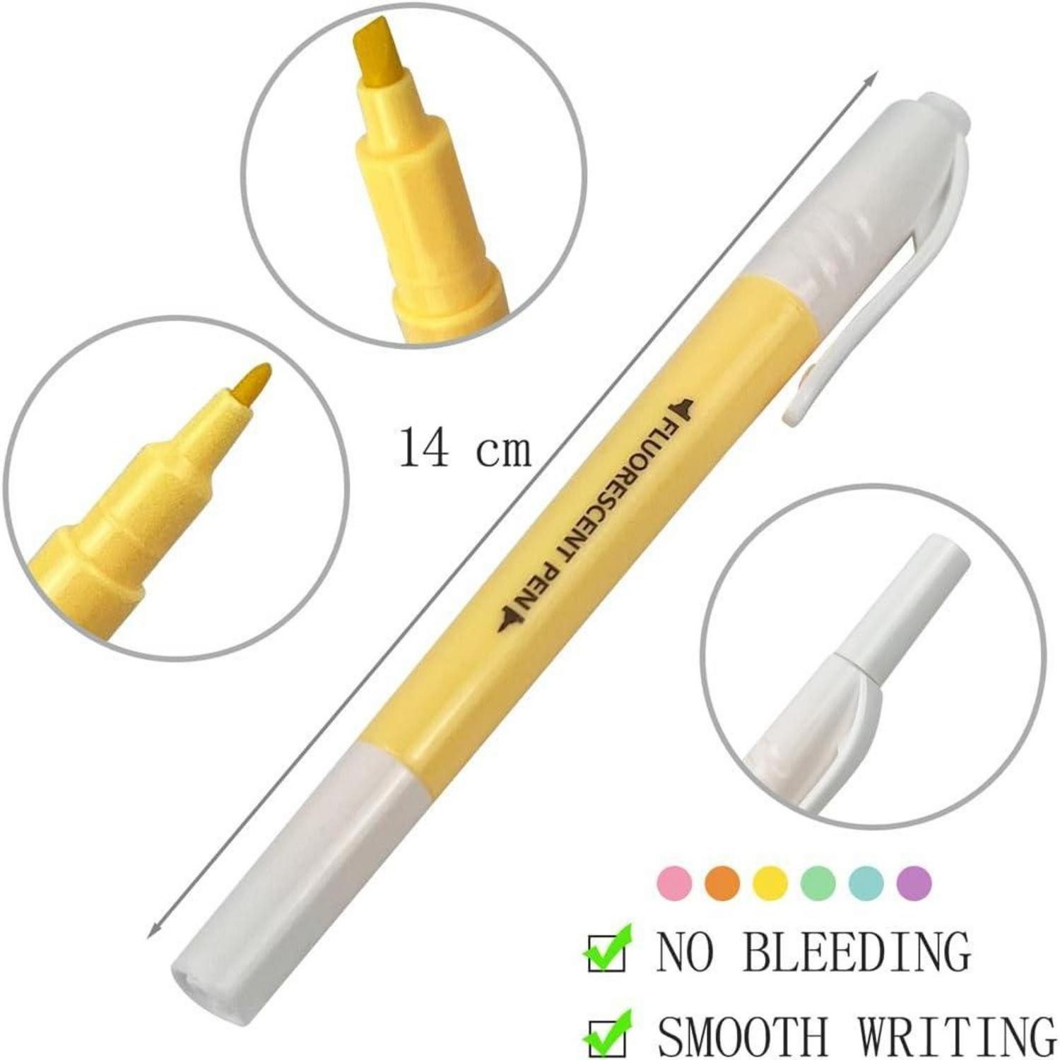 YOSKAEDI Marker 12er Pastell Textmarker Set, Bibel Marker Stifte, Highlighter Pen mit