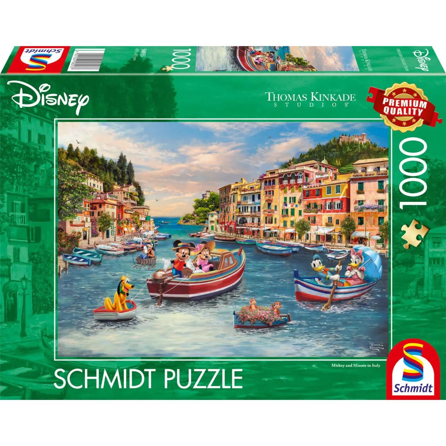 Schmidt Spiele Puzzle Disney, Mickey & Minnie in Italy, 1000 Puzzleteile