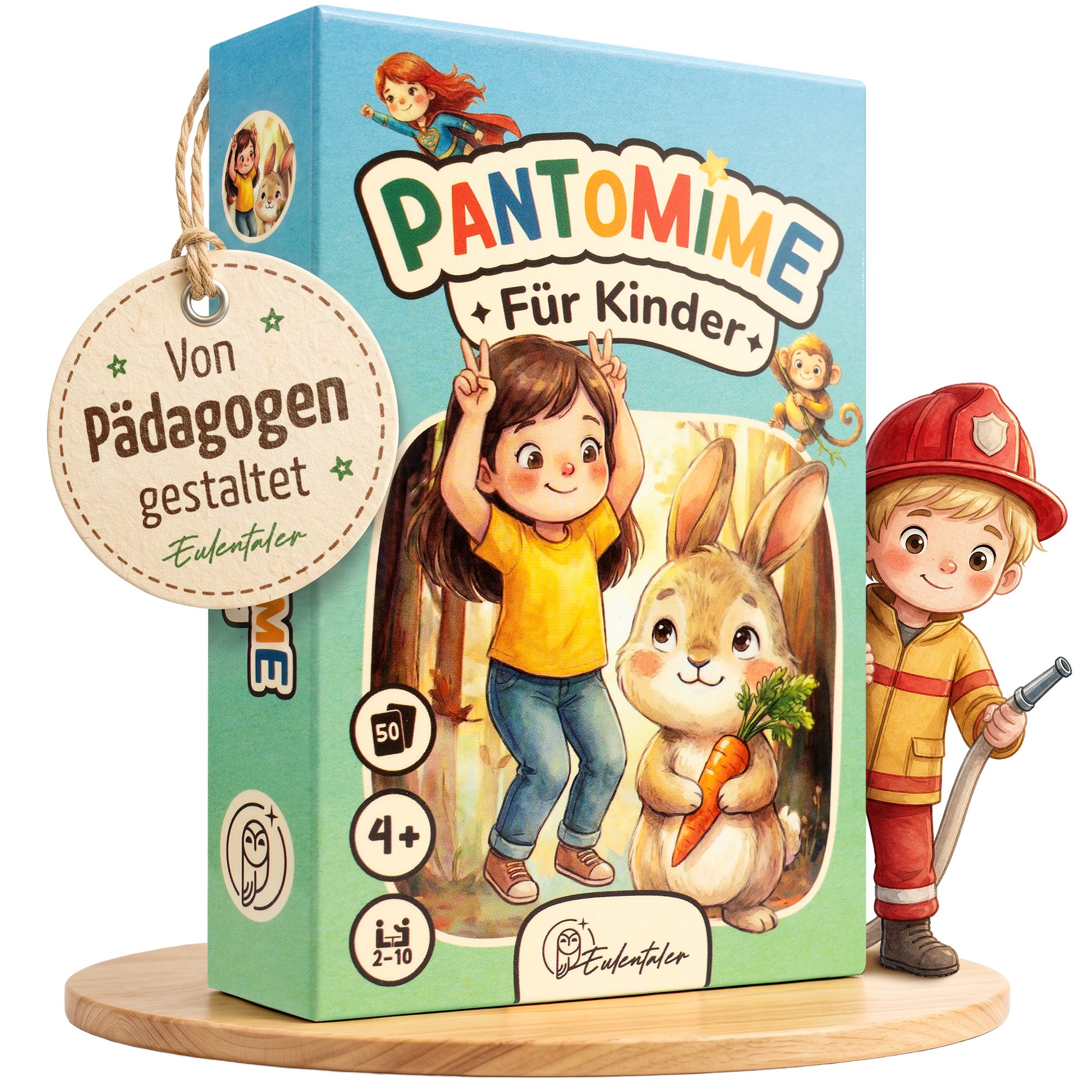 Eulentaler Spiel Pantomime für Kinder, Von Pädagogen gestaltet, Spiele-Klassiker, Familienspiel für Kinder ab 4 Jahren