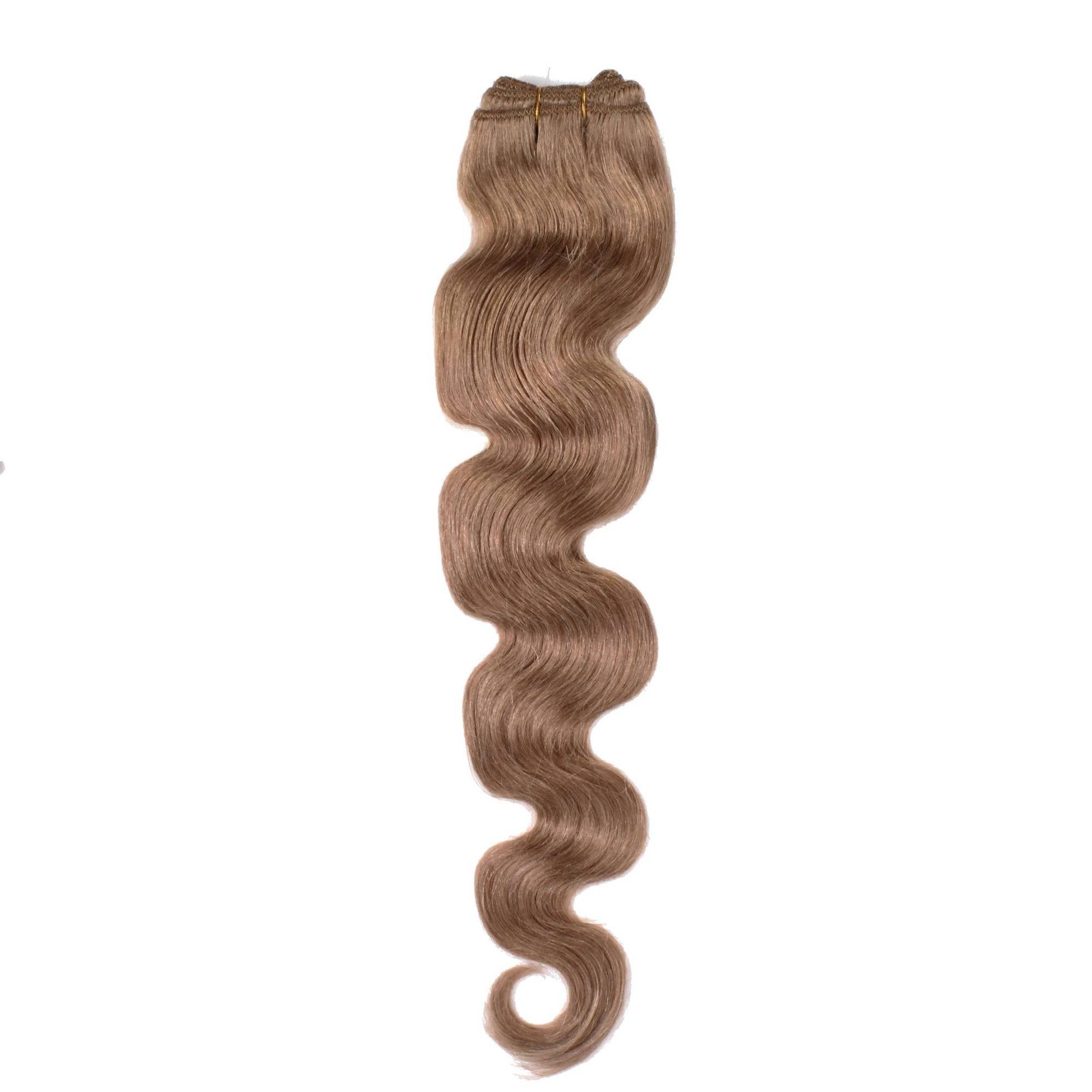 hair2heart Echthaar-Extension Gewellte Echthaartresse Gold-Asch #10/31 Hell-Lichtblond 40cm