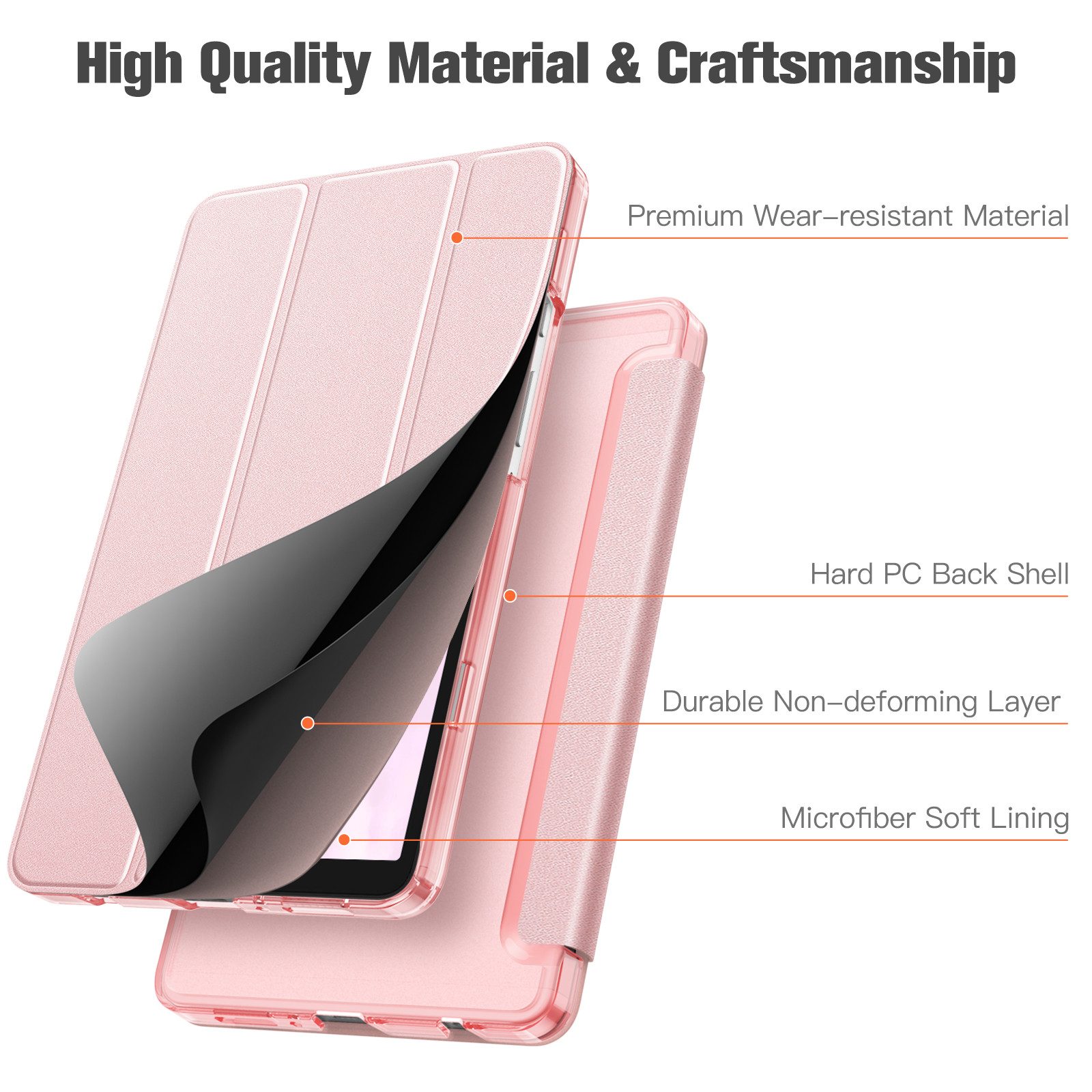 Fintie Tablet-Hülle für Samsung Galaxy Tab A11 8,7" 2025/ Tab A9 8.7 Zoll Tablet, Ultra Dünn Schutzhülle mit Transparenter Rückseite – Bild 5 von 5