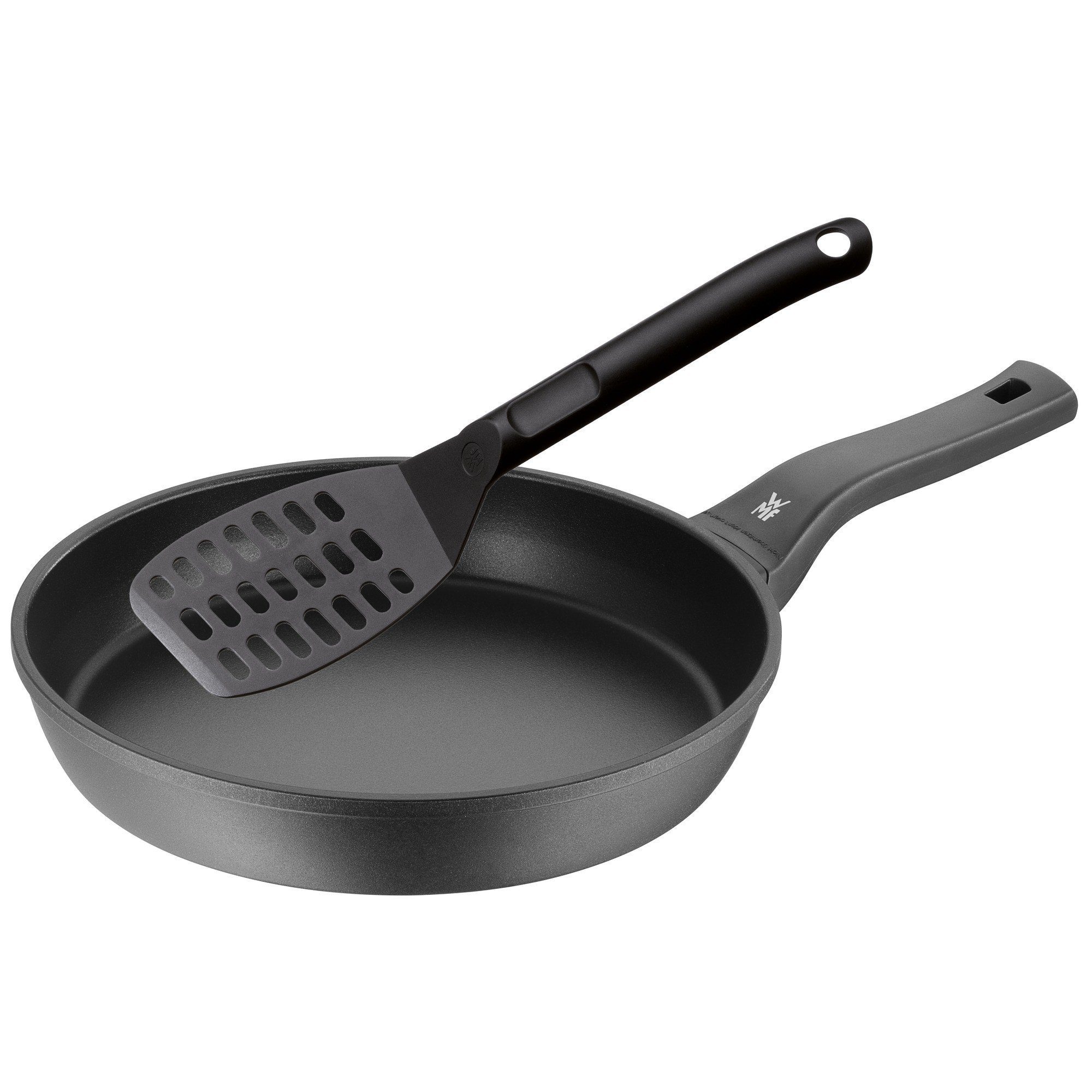 WMF Bratpfanne PermaDur Premium, Aluminiumguss (1x Bratpfanne beschichtet 28 cm (Höhe 5,5 cm) - optimal für Herdplatten mit Ø 22 cm, 1x Сковородыwender (31 x 7,5 cm), 2-tlg., 1x Bratpfanne beschichtet 28 cm, 1x Сковородыwender)