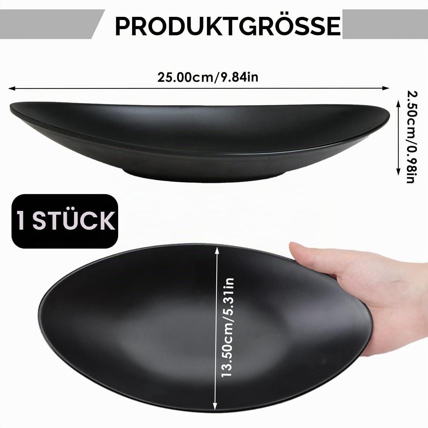 LuxusKollektion Schmuckablage Schmucktablett Schlüsselablage schwarz (1 St)