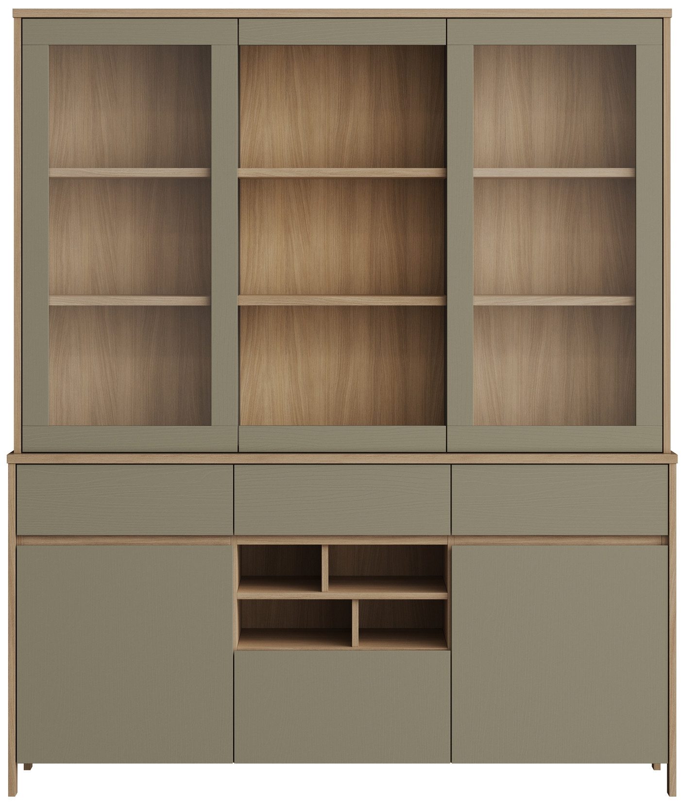 Home affaire Buffet Stranda, Hochschrank im Scandi-Style, moderner Schrank Rahmenoptik, ausreichend Stauraum, vielseitig einsetzbar, 164 cm breit