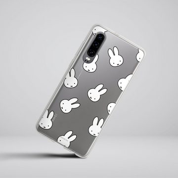 DeinDesign Handyhülle Miffy Muster transparent Miffy Pattern Transparent, Huawei P30 Silikon Hülle Bumper Case Handy Schutzhülle