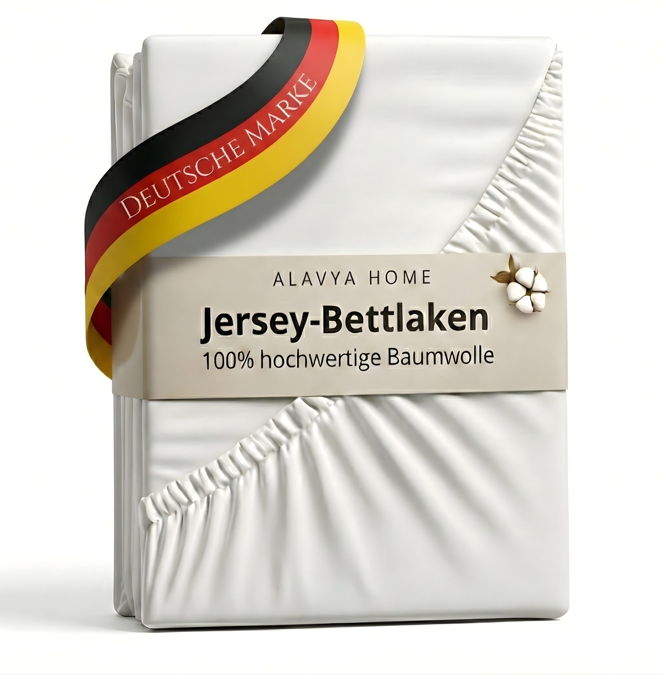 Alavya Home® Spannbettlaken Premium Jersey-Bettlaken mit Rundumgummizug, (1 günstig online kaufen