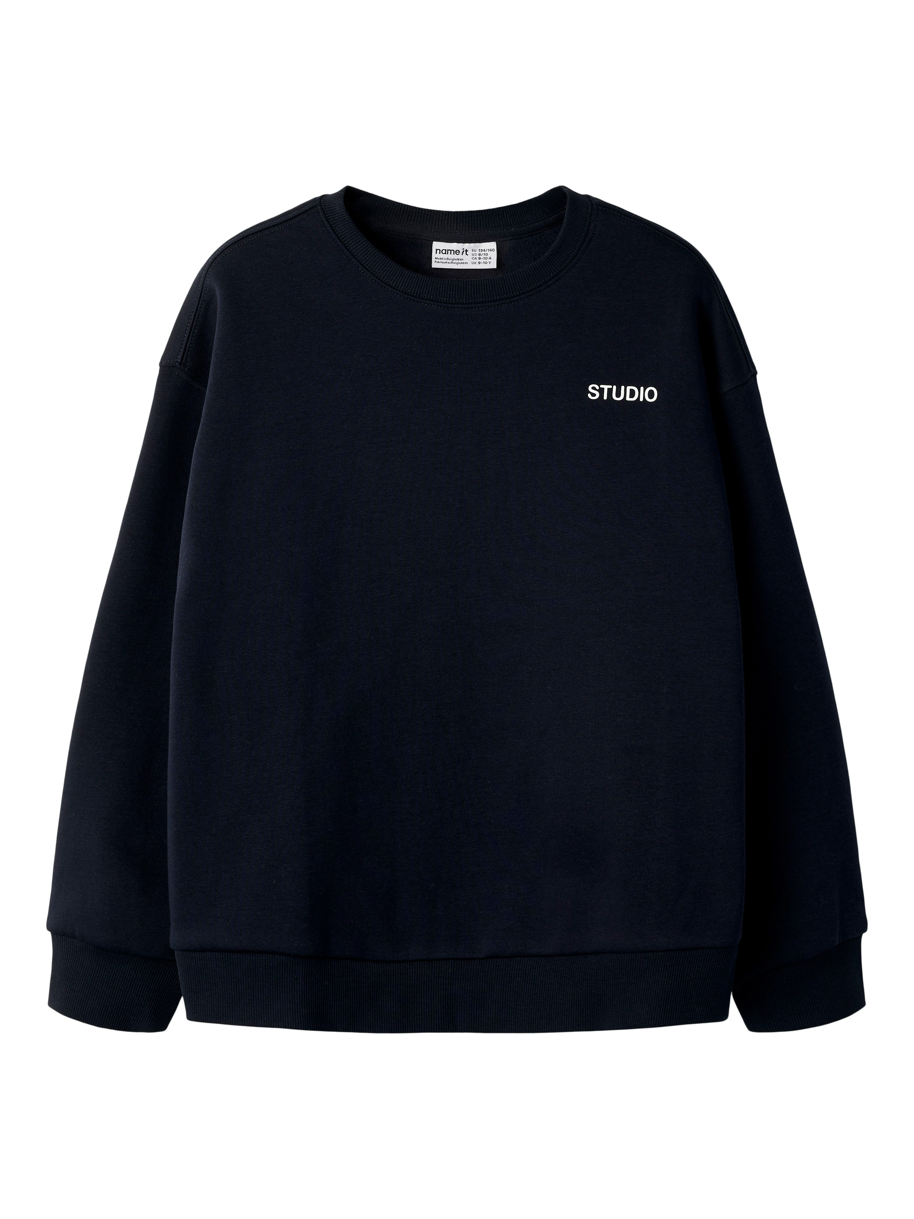 Name It Sweatshirt NKMRIO LS RLX SWEAT BRU NOOS Baumwollmischung – Bild 3 von 5