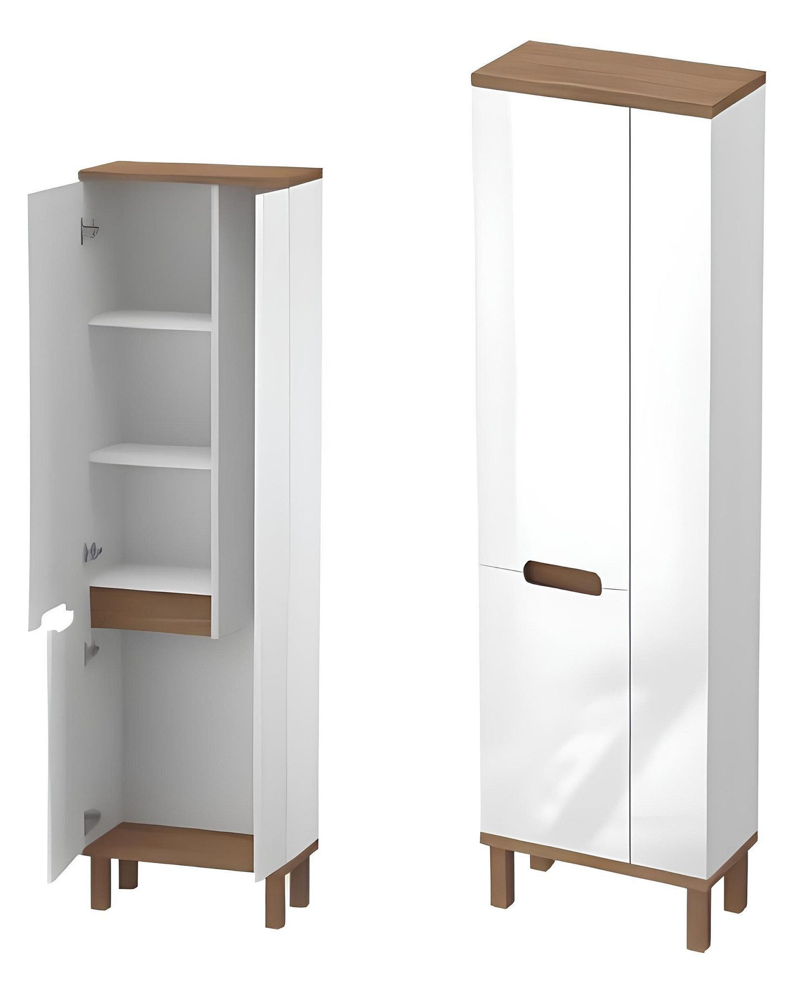 Hochschrank Vorrats-Badezimmerschrank mit praktischem Stauraum und Zubehör