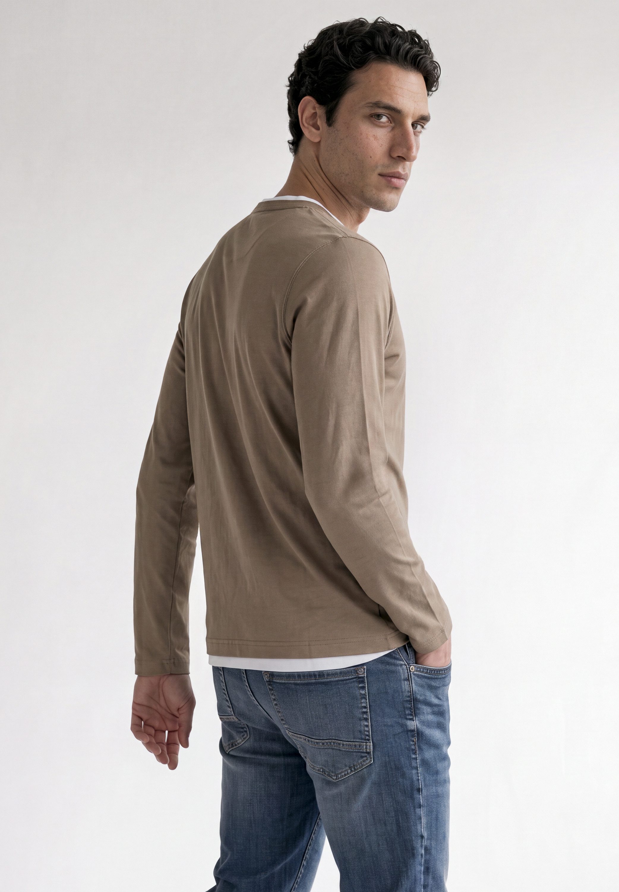 STREET ONE MEN Langarmshirt aus reiner Baumwolle – Bild 2 von 5
