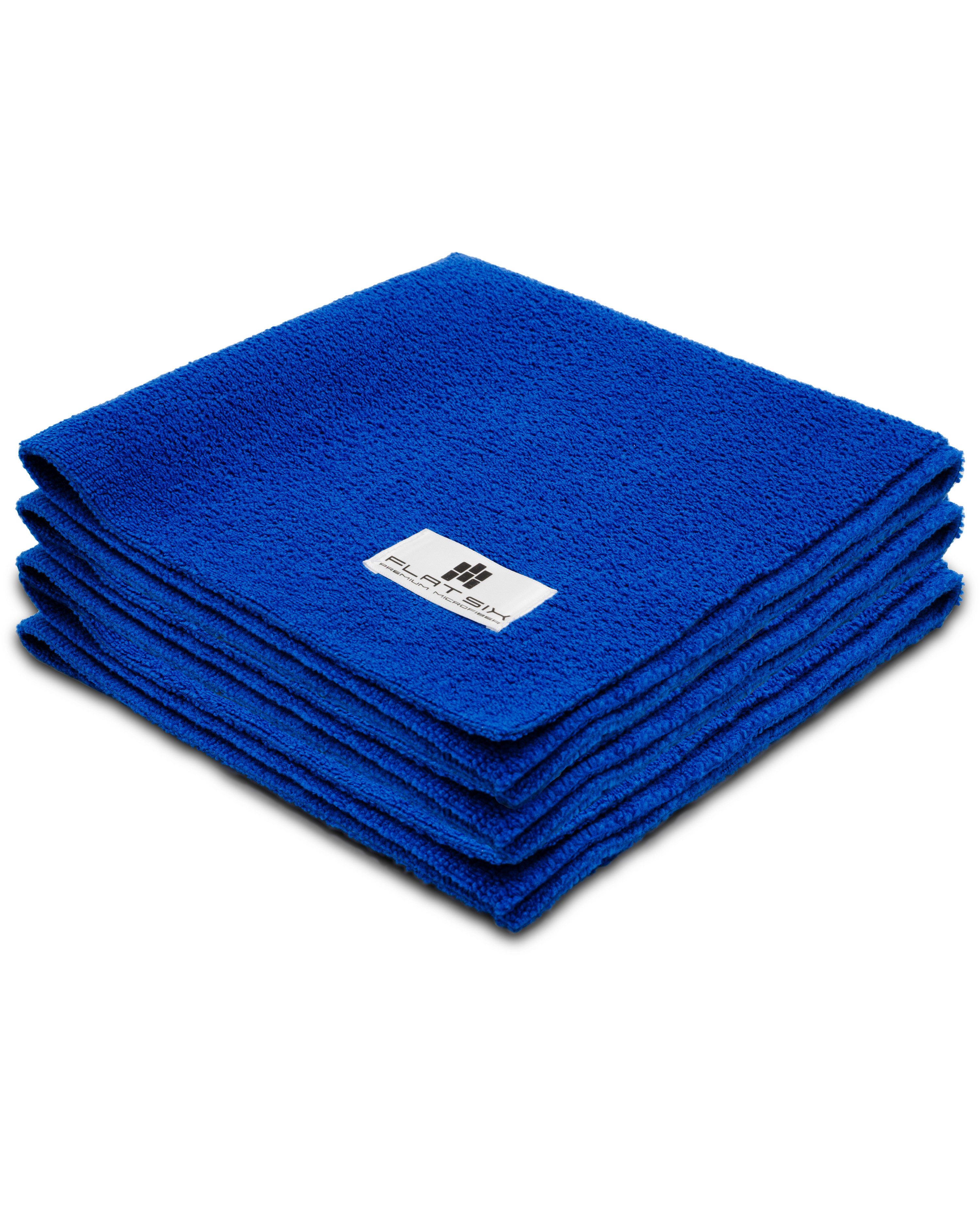Flat Six Mikrofasertuch – Premium Poliertuch & Trockentuch für Autopflege Mikrofasertuch (3-tlg., 40x40 cm, 385 GSM, weich, randlos & lackschonend)