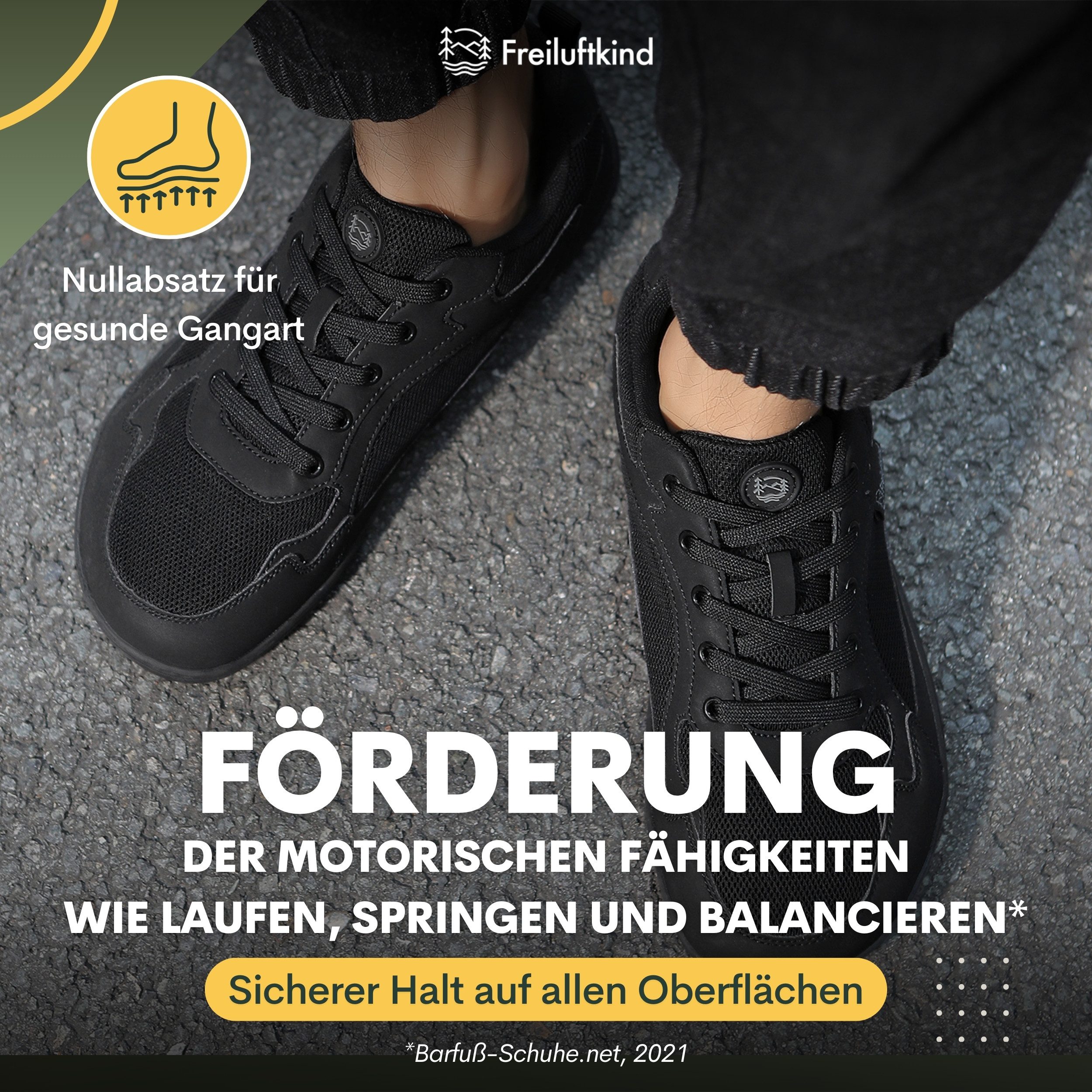 Freiluftkind Everest Sneaker – Der perfekte Schuh für dein Abenteuer Sneaker Dünne Sohle, Breite Zehenbox, Nullabsatz, Flexibel
