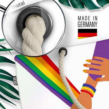 VOID Strandtasche (1-tlg), Pride LGBTQ Hands Hände Zusammenhalt Armband Gruppe Freunde Gay pride