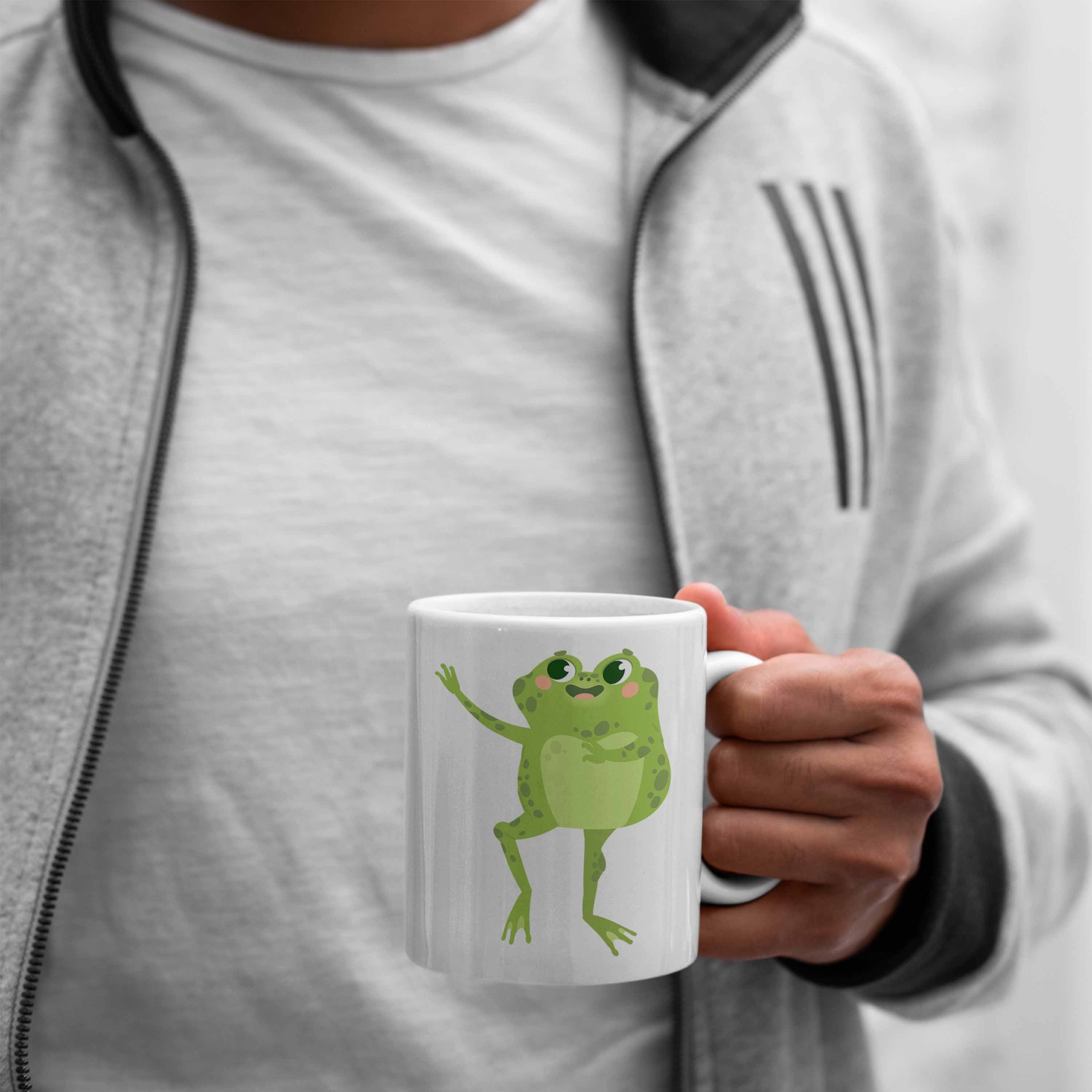 Lustig Witzig Tasse Grafik Geschenk Frosch Grün Trendation Tasse