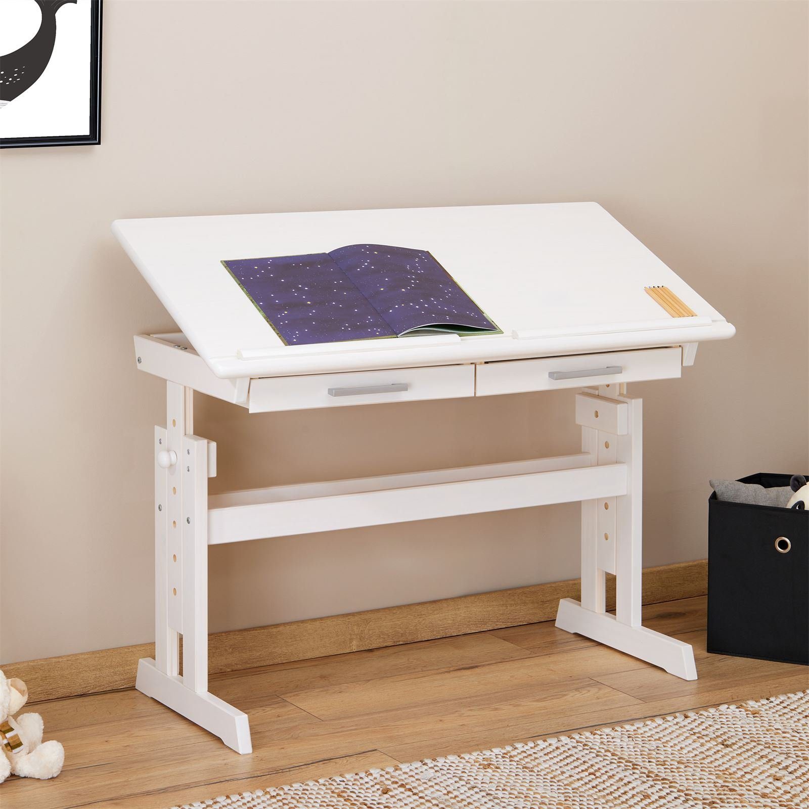 IDIMEX Kinderschreibtisch OLIVIA, Kinderschreibtisch für Schüler höhenverst günstig online kaufen