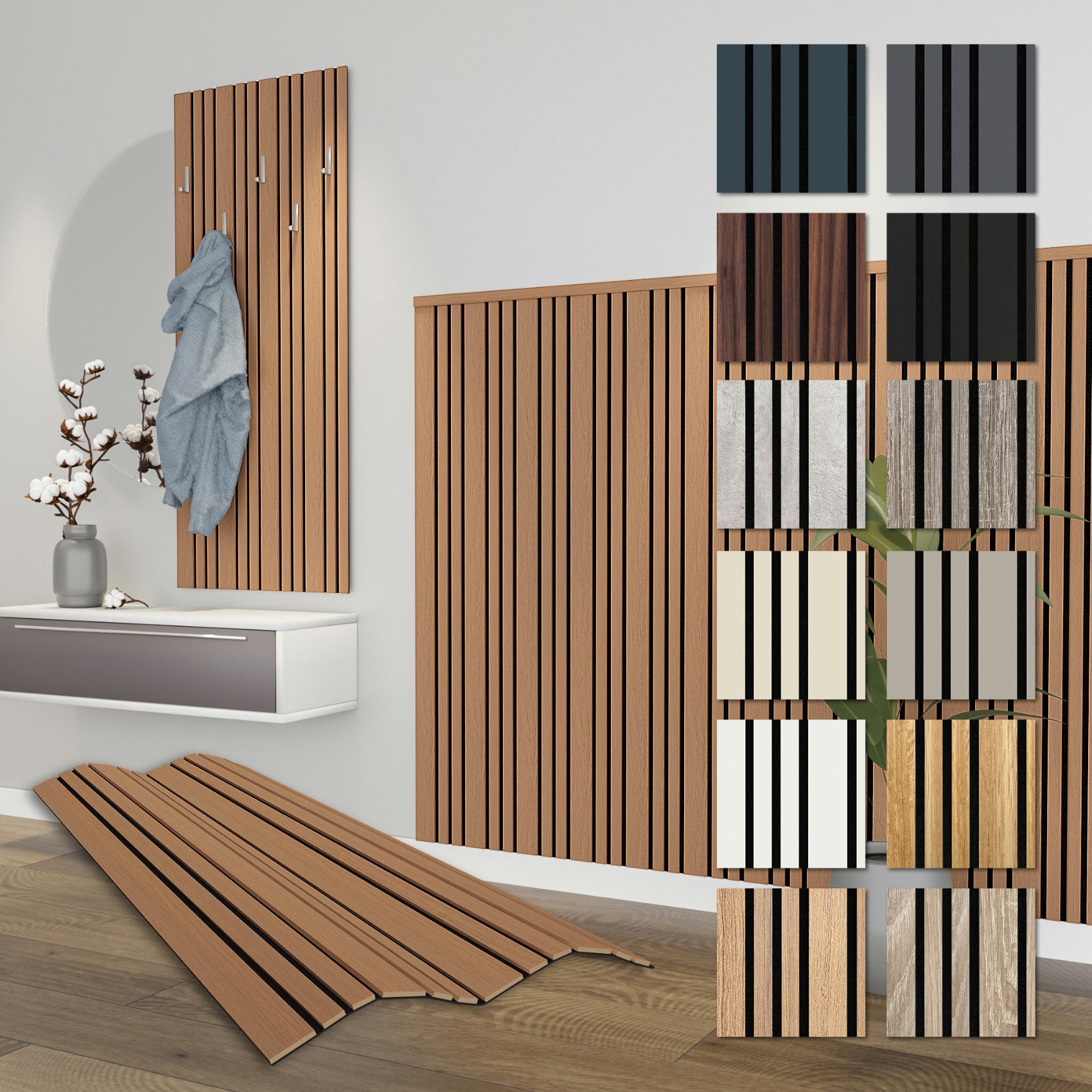 Hexim Wandpaneel, (Akustikpaneele 12 Stück 138,5x60cm günstig online kaufen