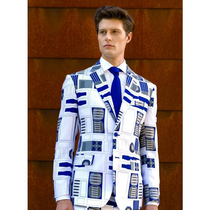 Opposuits Kostüm R2-D2 Jackett Auch ohne Hose top: stylishes Sakko mit Krawatte