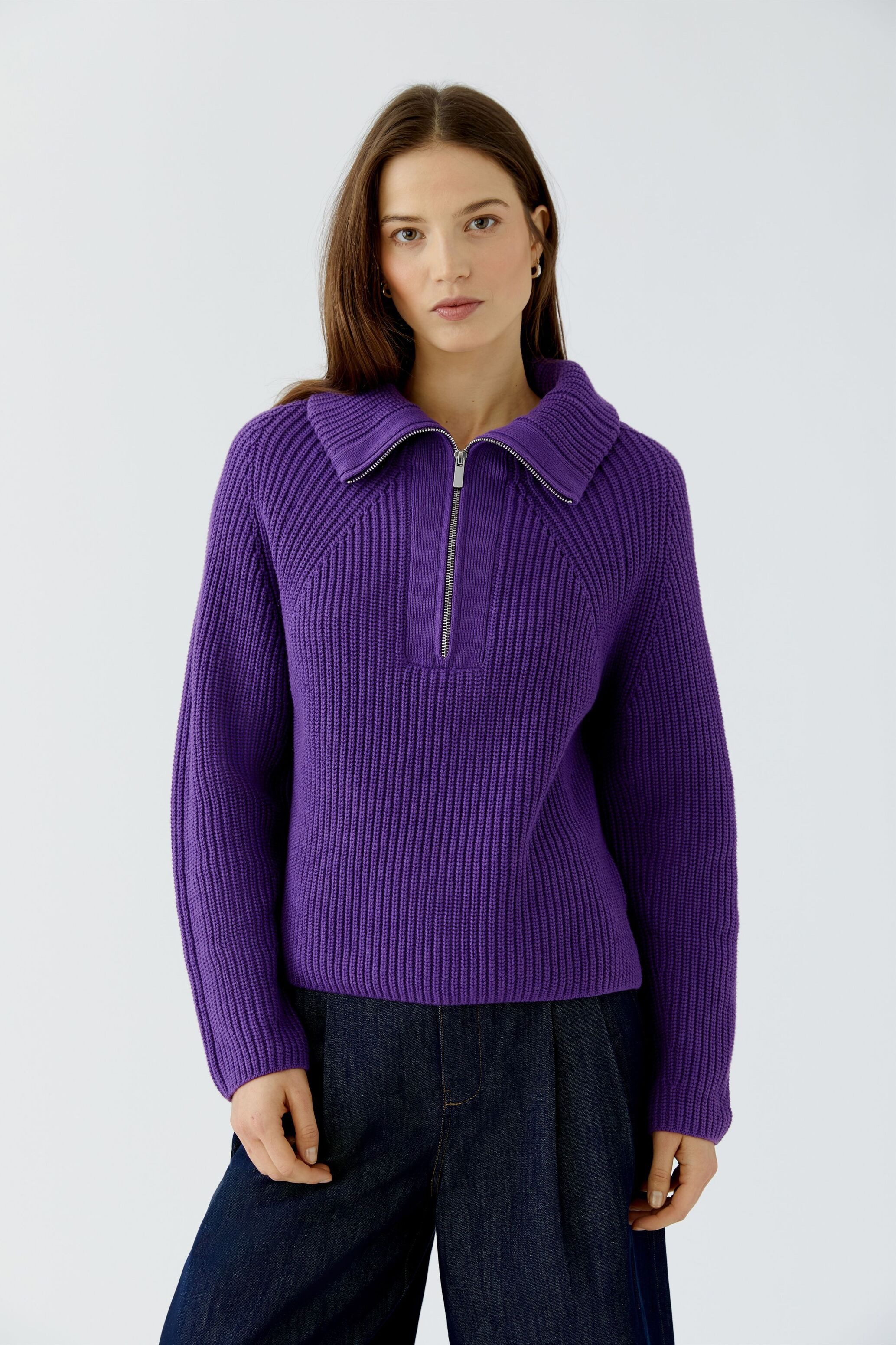 Oui Rollkragenpullover Lässig geschnitten