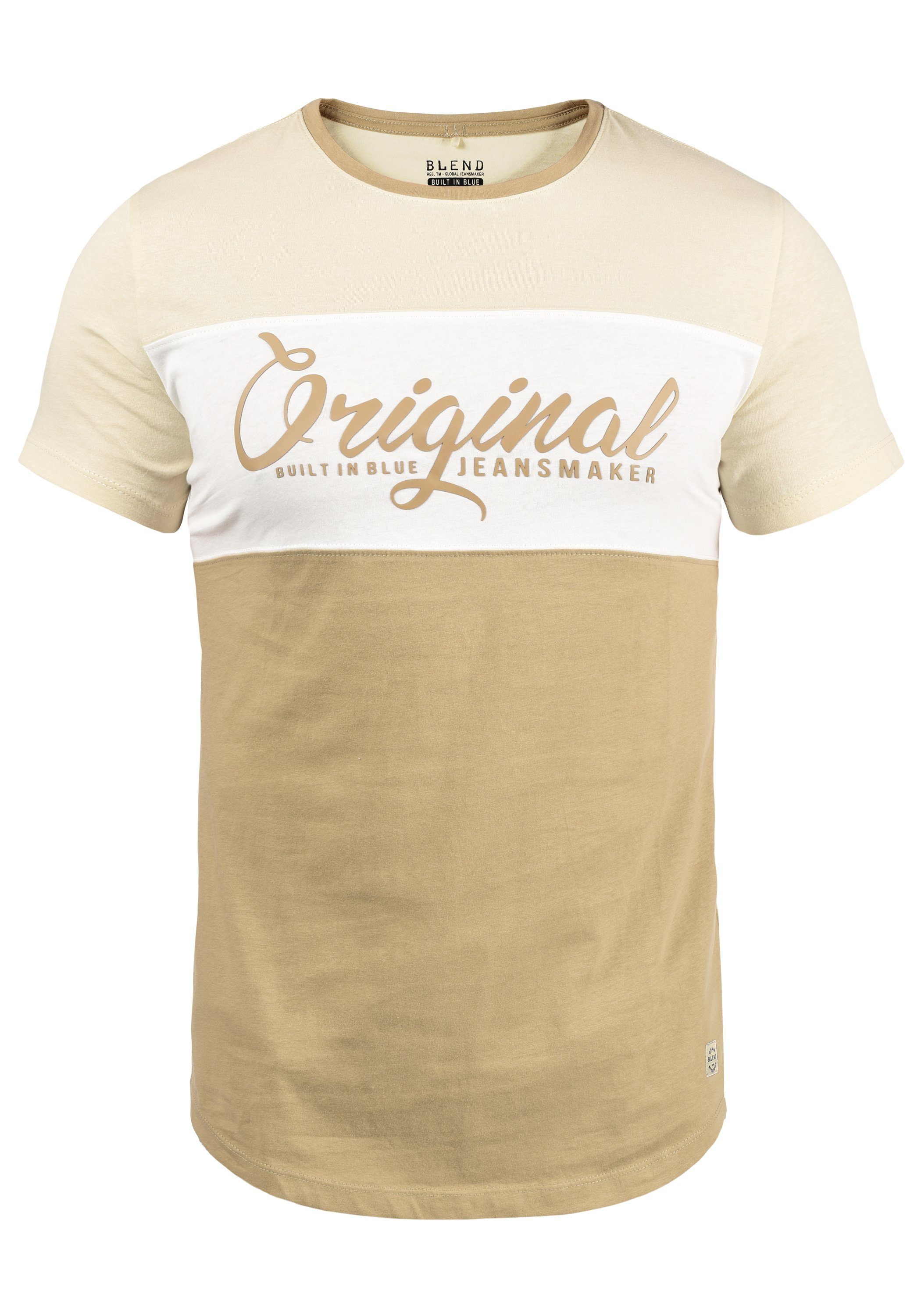 Blend Rundhalsshirt BHNero T-Shirt mit Streifen und Print günstig online kaufen