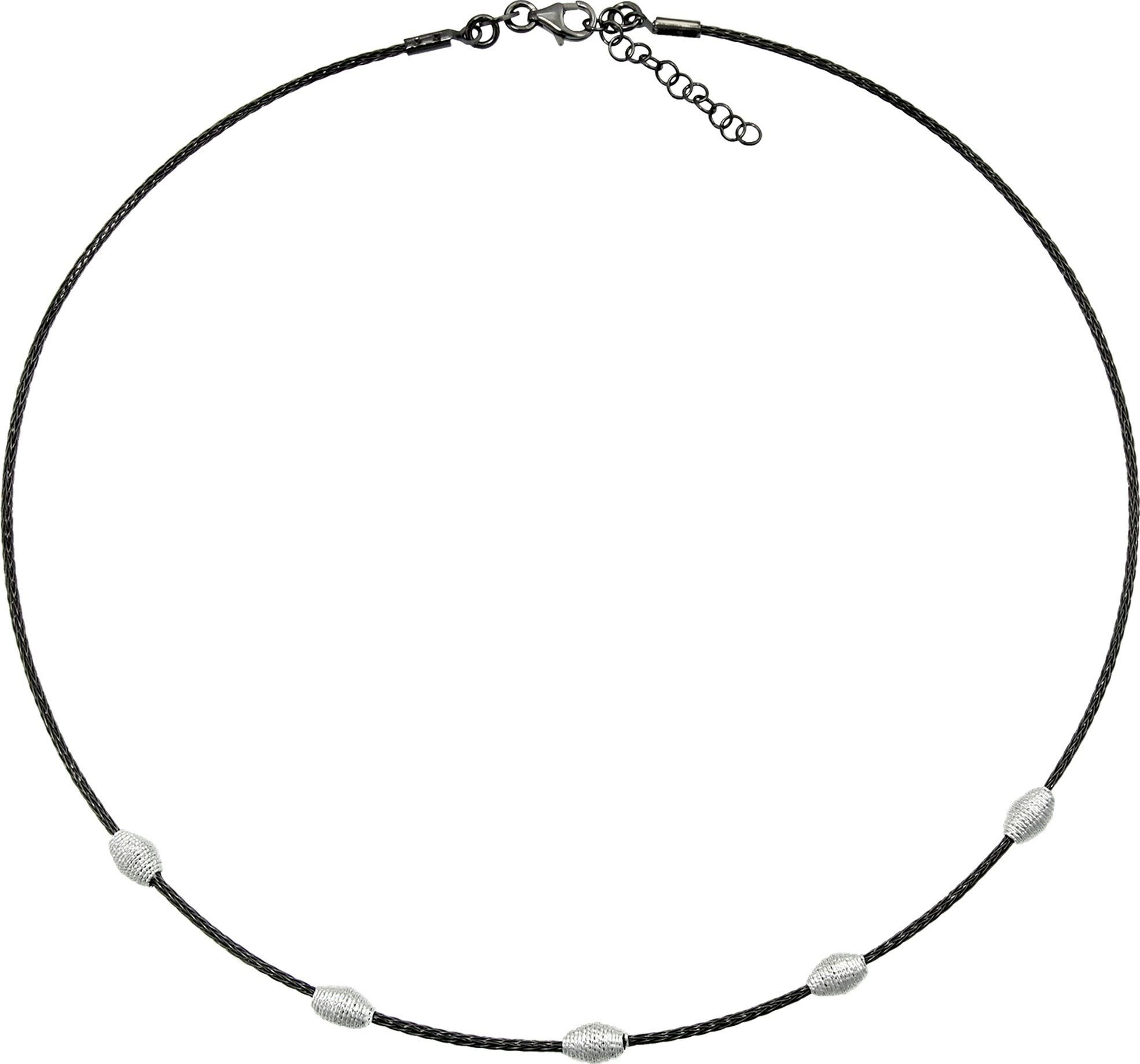 silber Silber, Collier Collier 42cm SilberDream schwarz 44cm, silber, ca. 44cm, 925 Colliers schwarz - Sterling Farbe: SilberDream