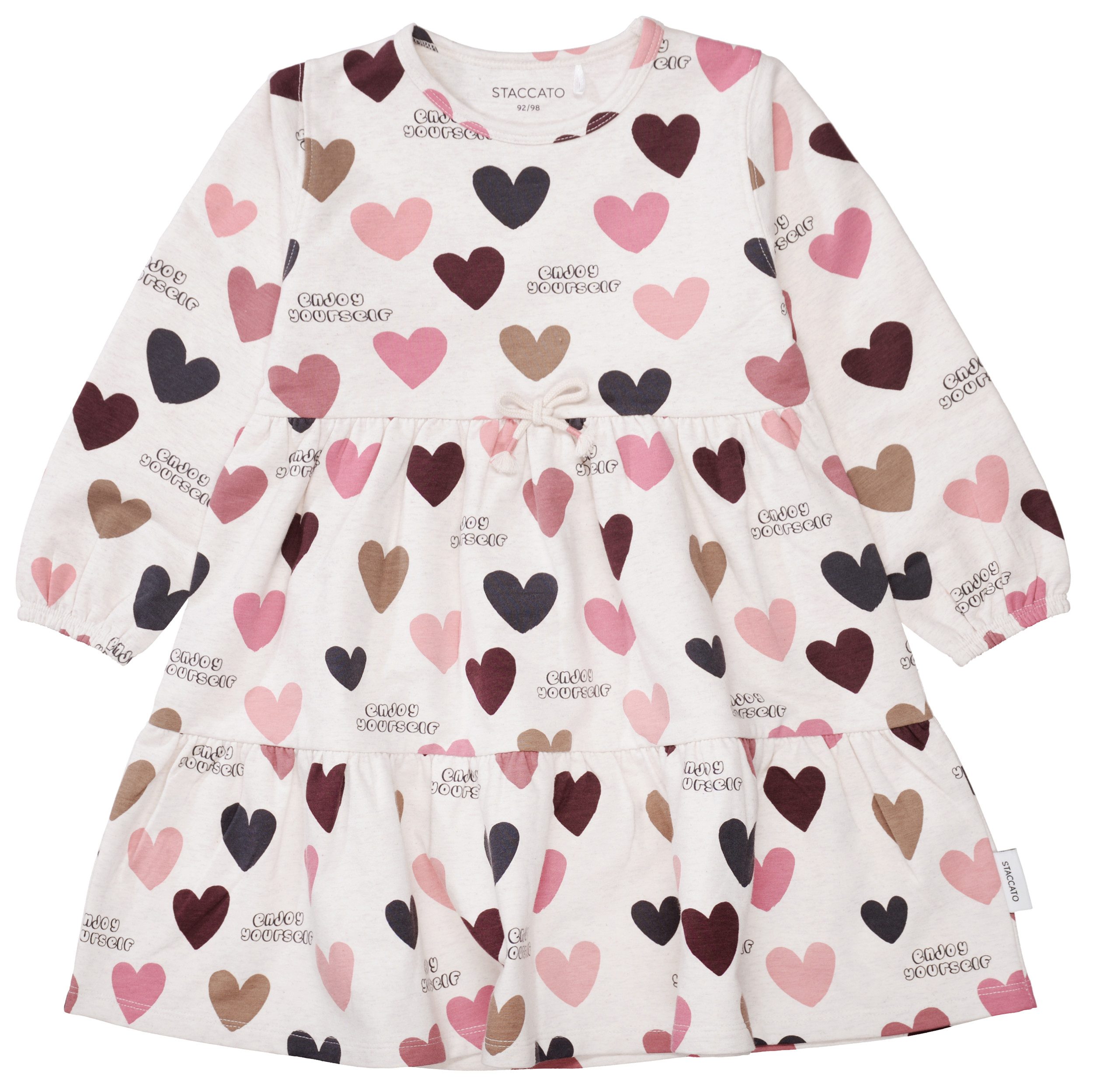 STACCATO Sweatkleid Herzchen Print