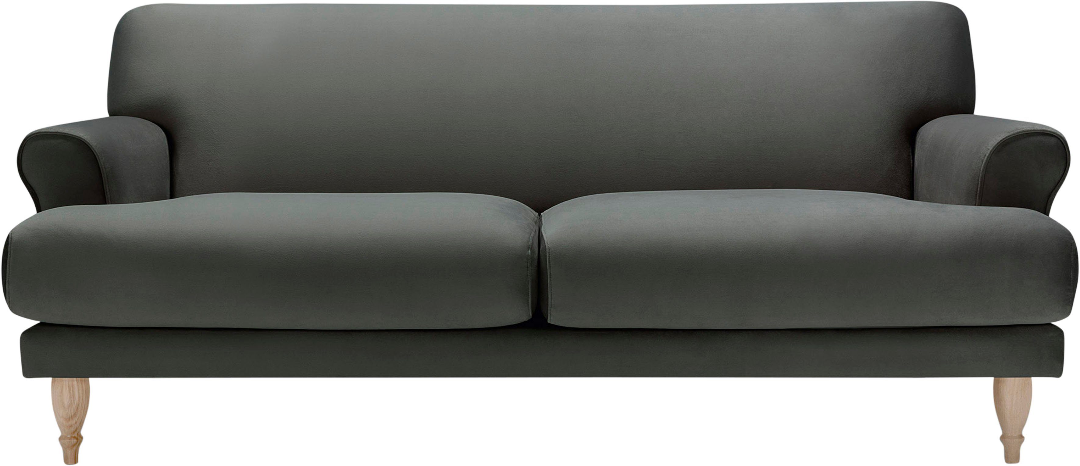 natur, Sitzunterfederung Füße LOVI Sofa in 2-Sitzer, Polsterunterlage Eiche Ginger, mit