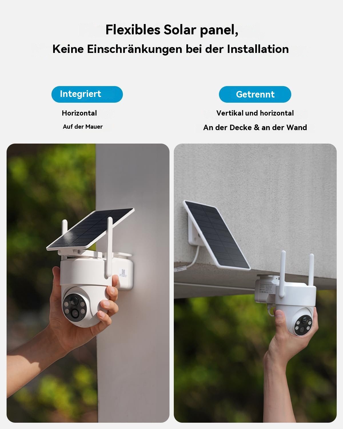 Topcony Überwachungskamera 3MP Überwachungskamera Aussen Akku Solar 2K solar Kamera (Außenkamera, Außenbereich, Außen, Überwachung außen WLAN Outdoor kabellos S – Bild 4 von 5