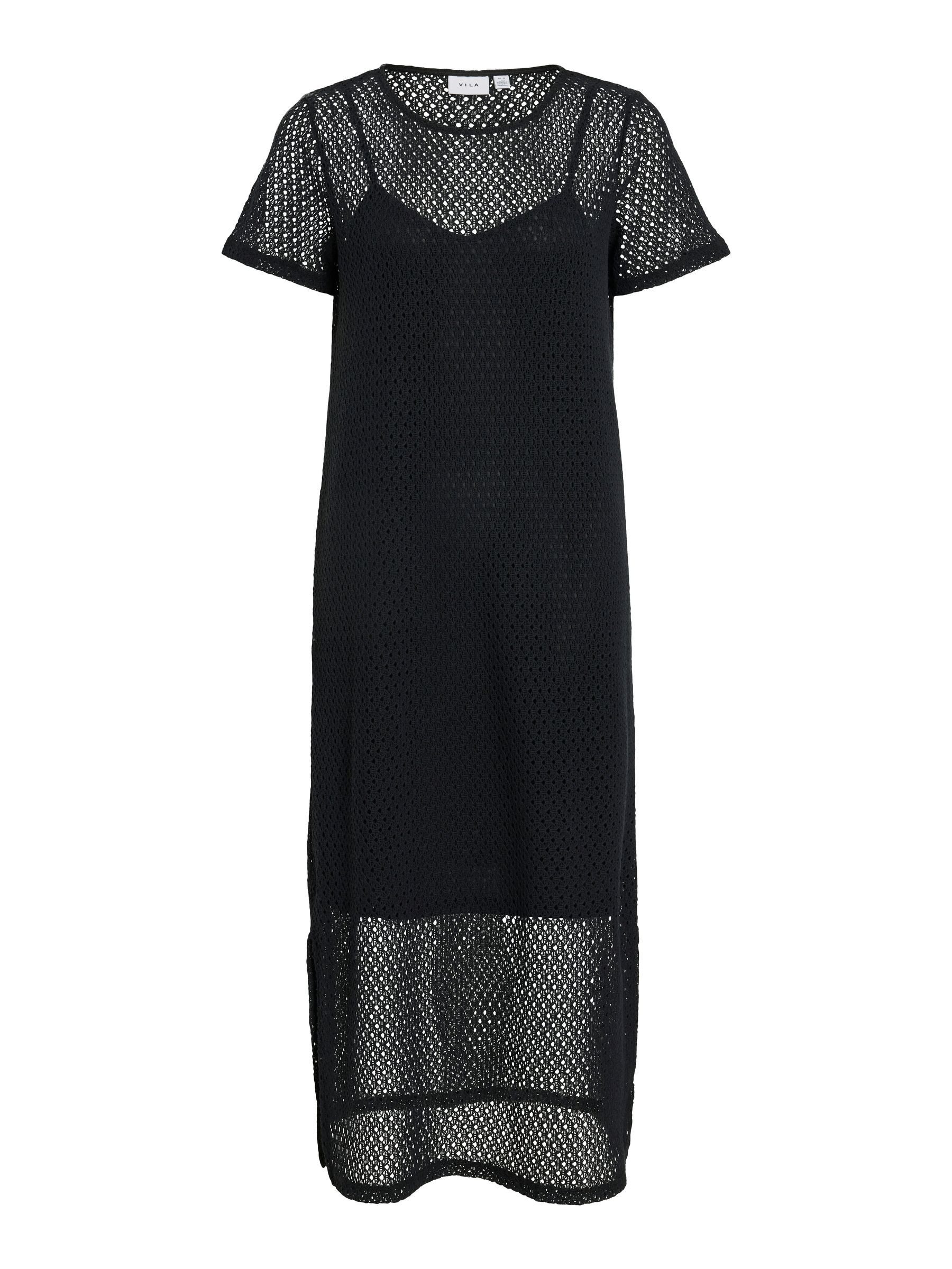 Vila Shirtkleid Elegantes Mesh-Design mit durchsichtigen günstig online kaufen