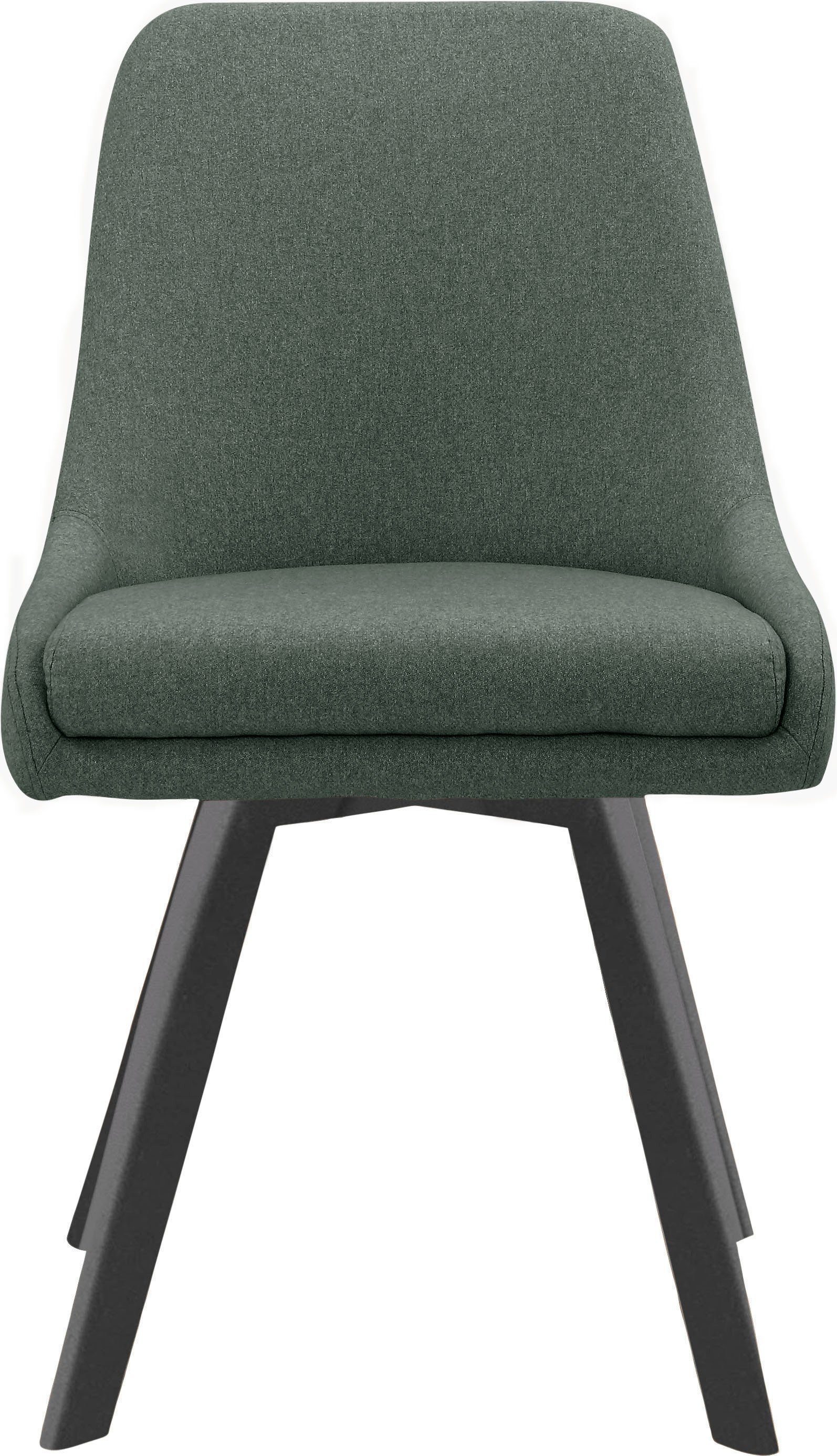 Leonique Esszimmerstuhl Dilla (Set, Sitzhöhe Metall, Set, Bezug, Beingestell 2er St), dunkelgrün 48 2 Webstoff aus cm