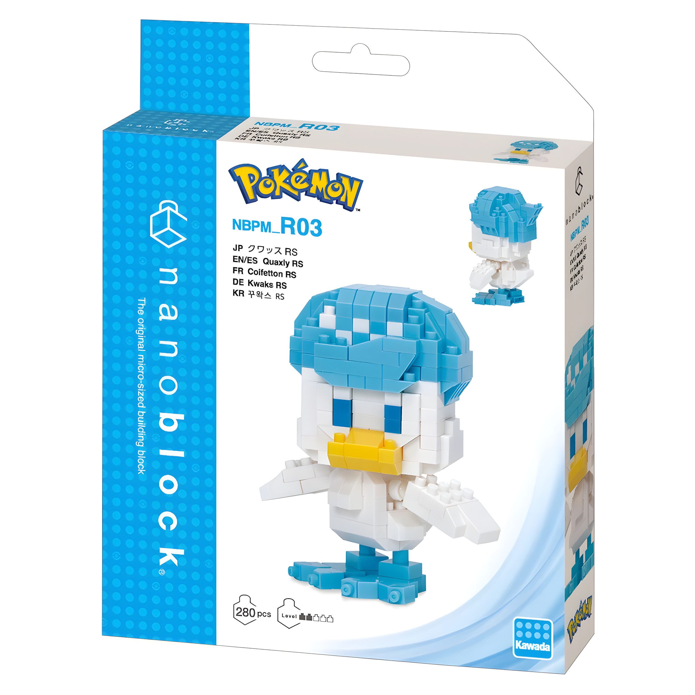 Crunchyroll 3D-Puzzle Nanoblock - Pokemon - Kwaks - 280 Teile, 280 Puzzleteile