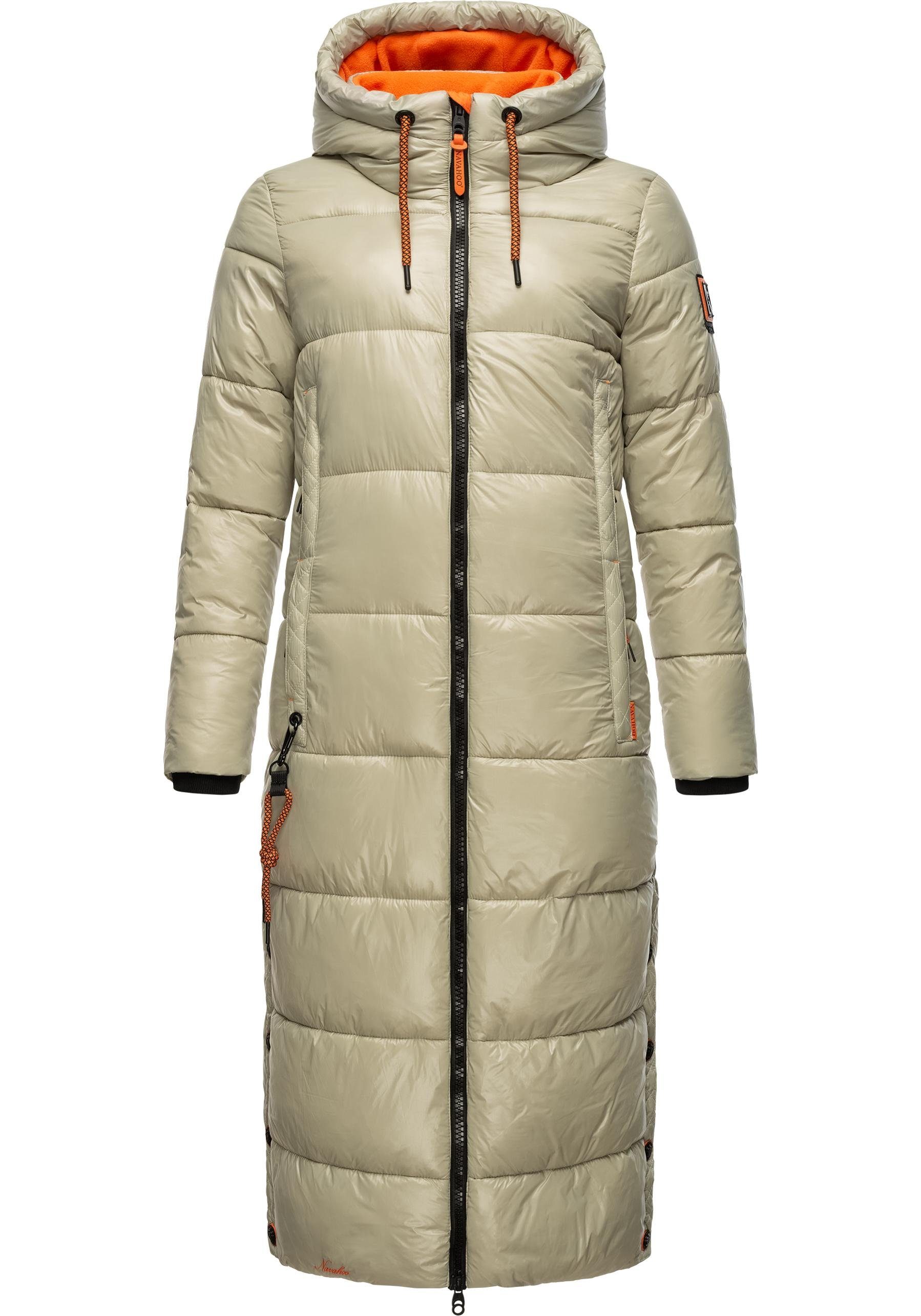 Navahoo Steppmantel Schmuseengel warm gefütterte Winter Steppjacke mit Kontrastdetails