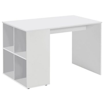 FMD Schreibtisch Schreibtisch mit Regal 117×73×75 cm Weiß
