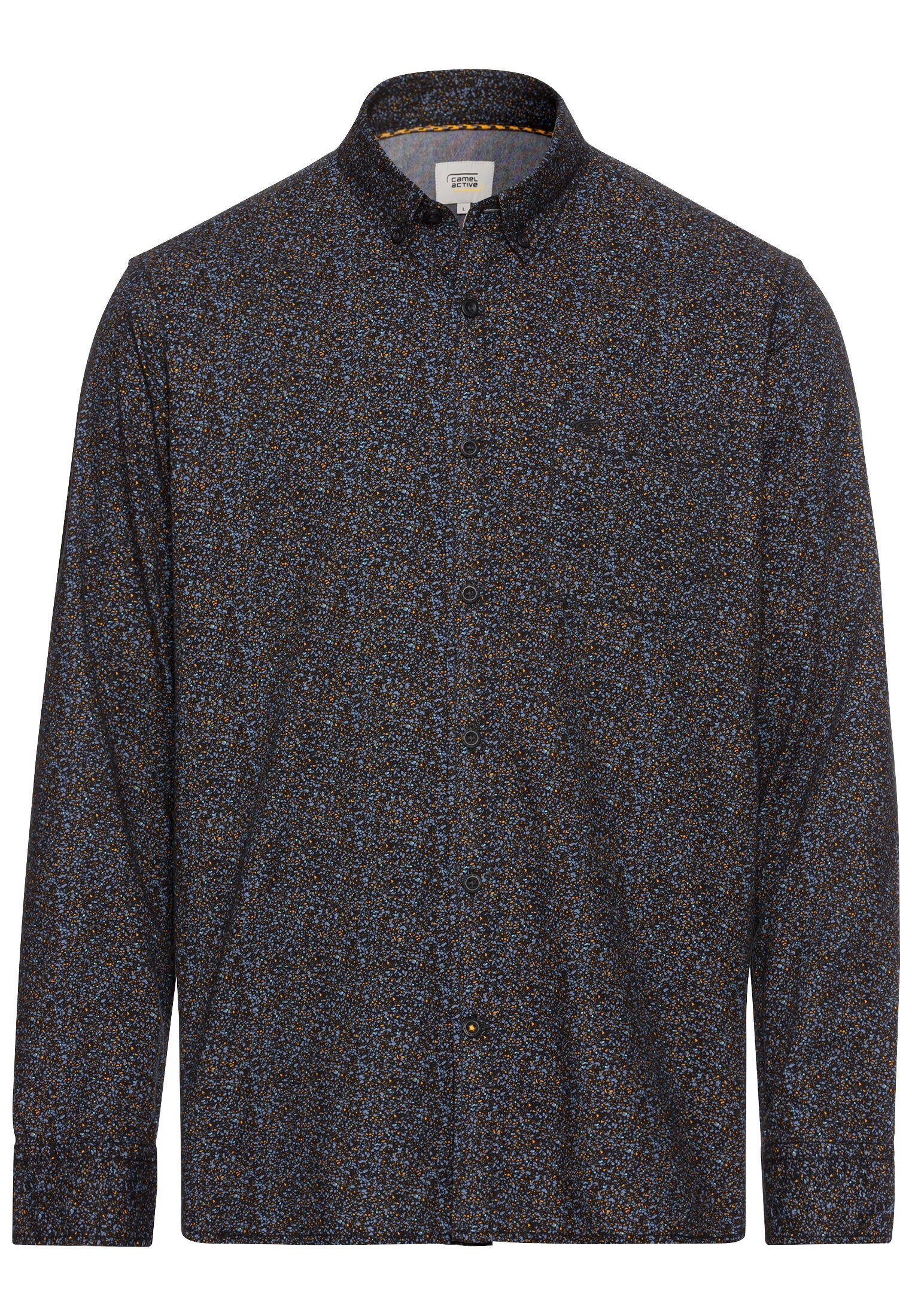 camel active Langarmhemd Langarmhemd mit Minimal-Print günstig online kaufen