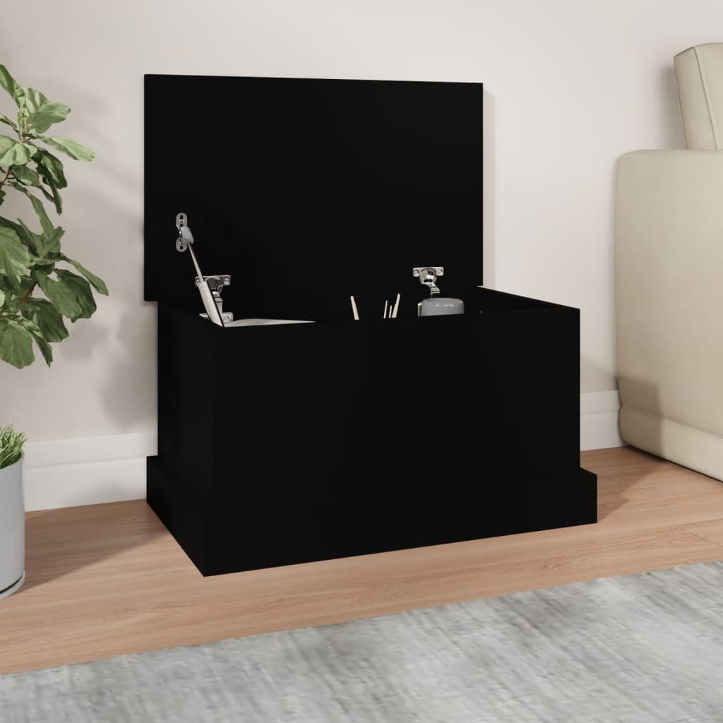 vidaXL Aufbewahrungsbox Truhe Schwarz 50x30x28 cm Holzwerkstoff (1 St)