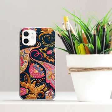 DeinDesign Handyhülle Muster Ornamente Mandala Floral Autumn 1, Apple iPhone 12 Silikon Hülle Bumper Case Handy Schutzhülle