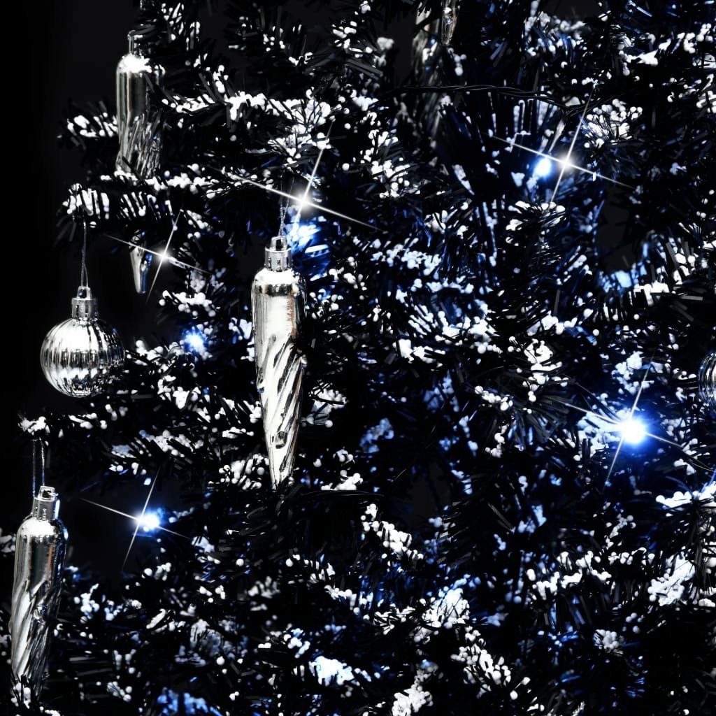 Weihnachtsbaum mit cm 140 Schneiender Schwarz Schirmfuß PVC furnicato Künstlicher Weihnachtsbaum