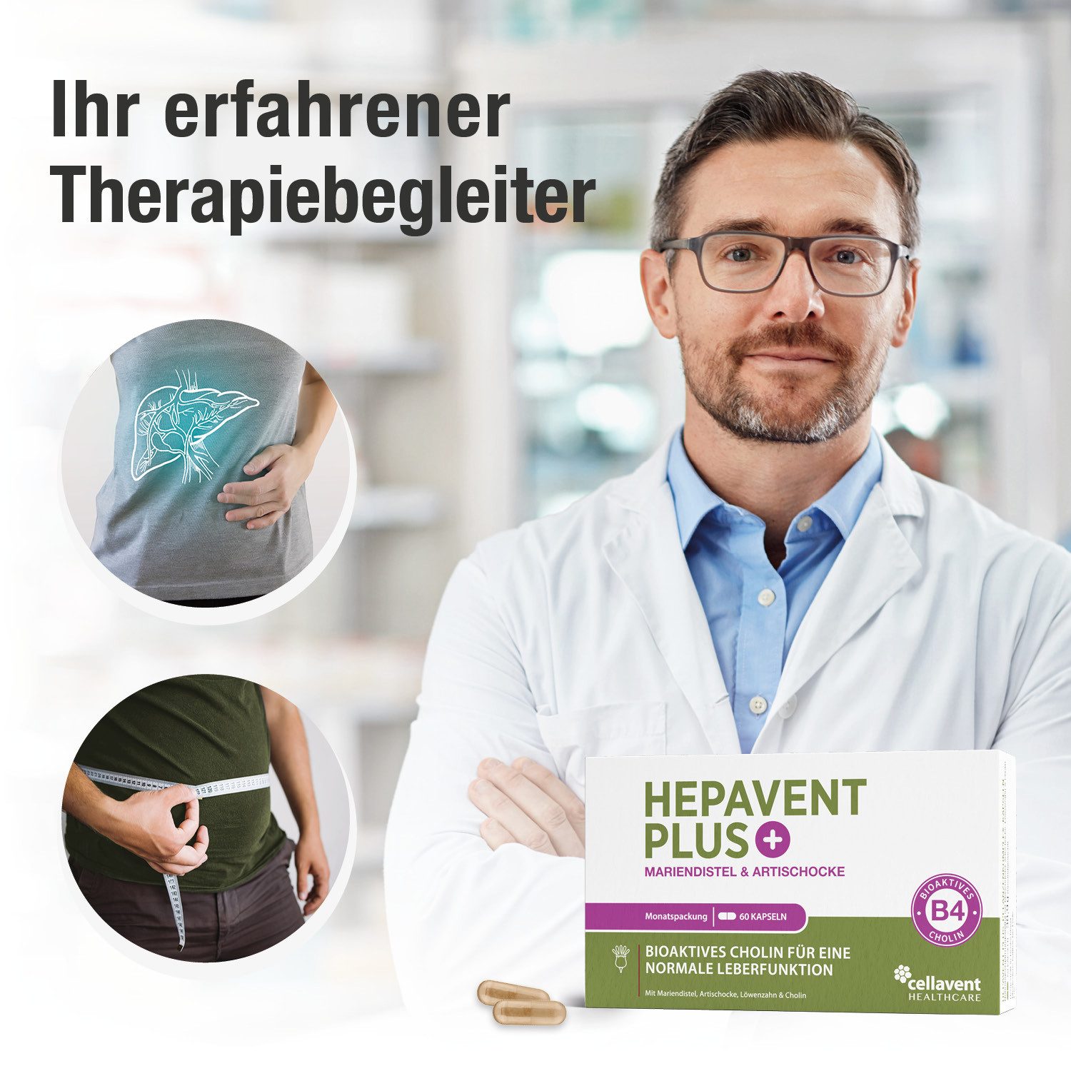 Cellavent Healthcare Leberkur Cholin Kapseln - Hepavent PLUS Kapseln