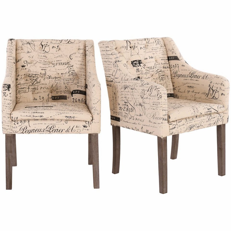 Raburg Esszimmerstuhl »2er Set Loungesessel WILLOW in BEIGE