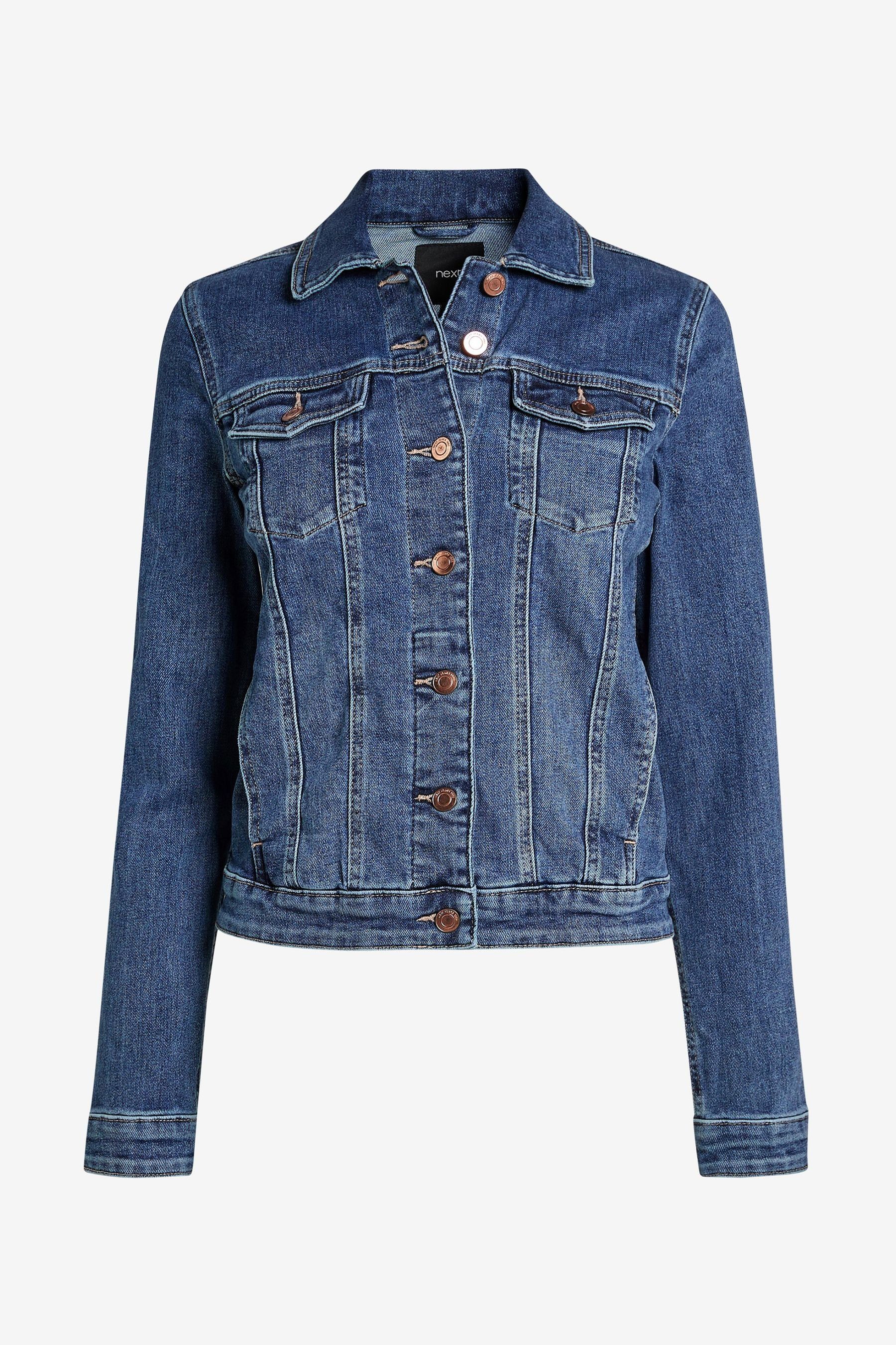 Mid Blue (1-St) Jeansjacke Jeansjacke Next