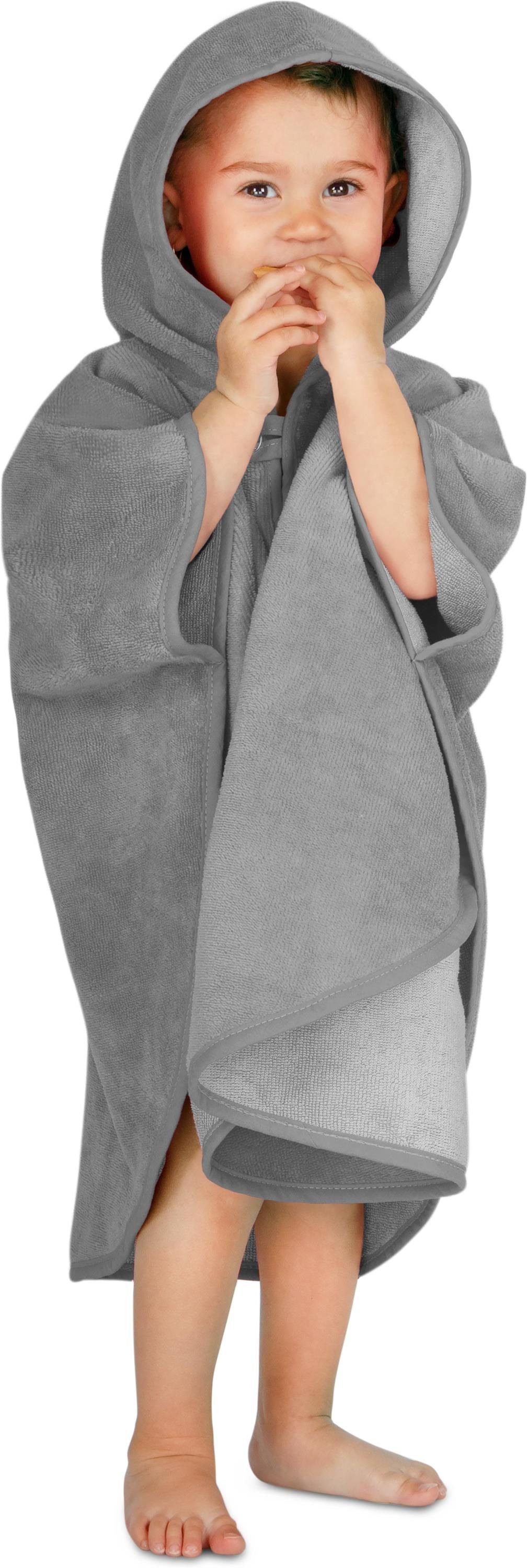 normani Badeponcho Kinder Badeponcho weich (55 cm x 70 cm), Mischfaser, Kapuze, Schlupf, mit Kapuze