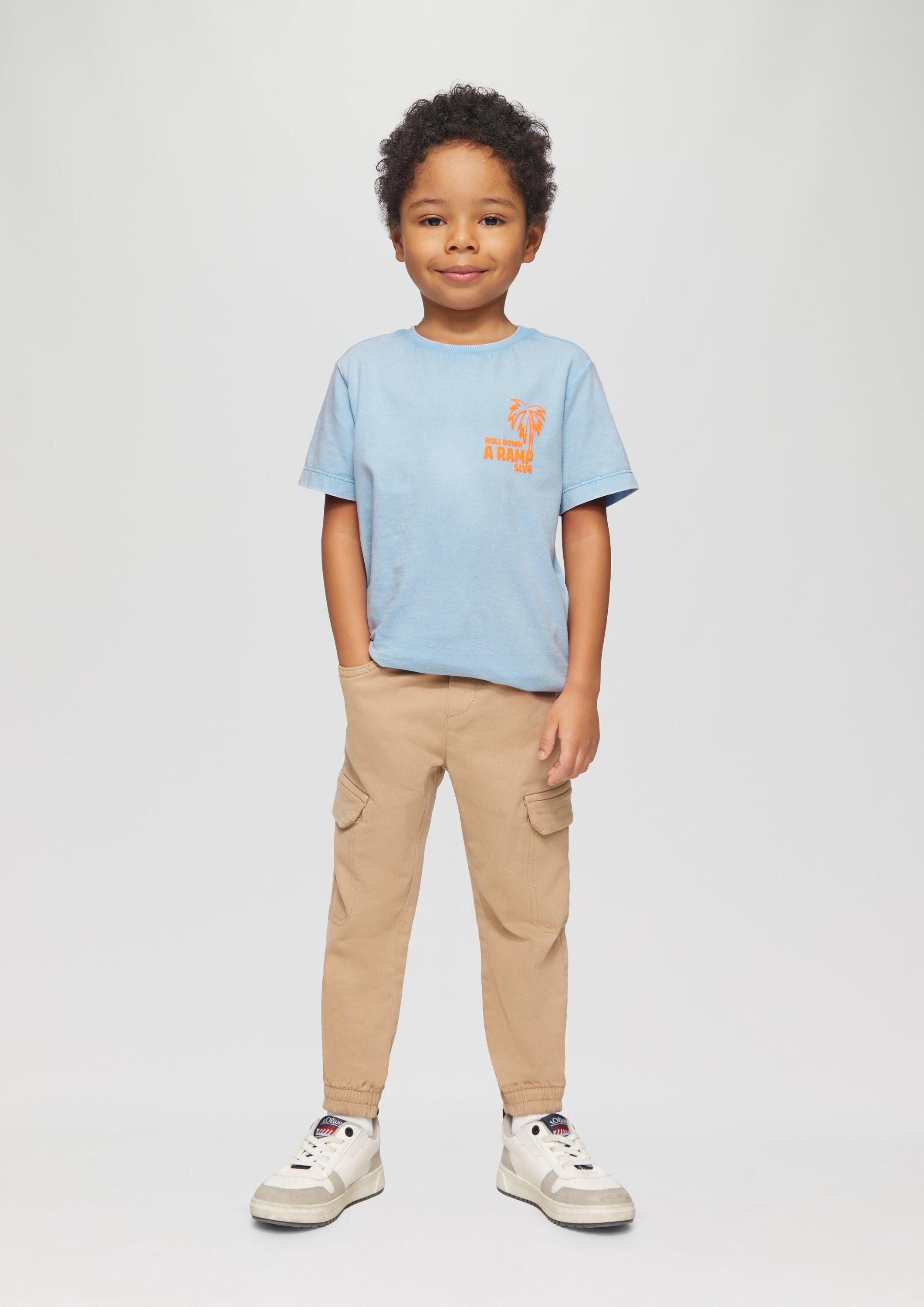 s.Oliver Kurzarmshirt T-Shirt T-Shirt mit Print und Wascheffekt